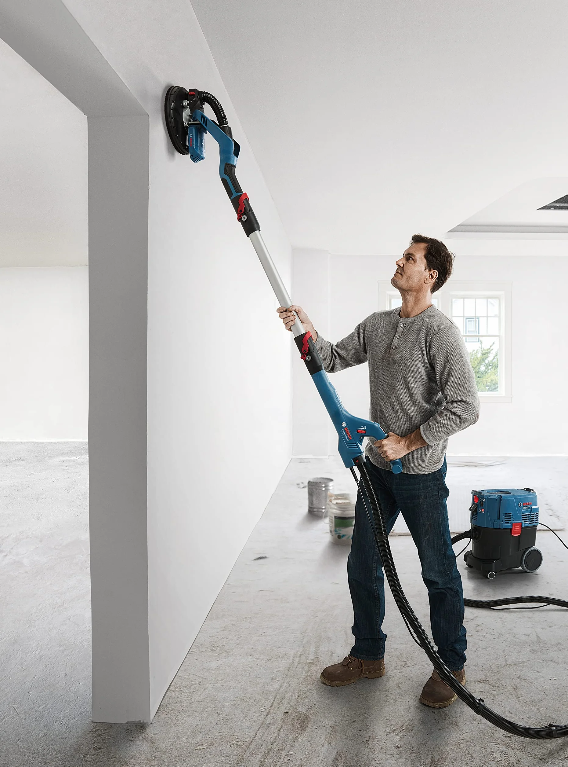 Bosch 1 x talerz podporowy średni Ø 215 mm (do Bosch Professional GTR 550, akcesoria do szlifierki do suchej zabudowy)