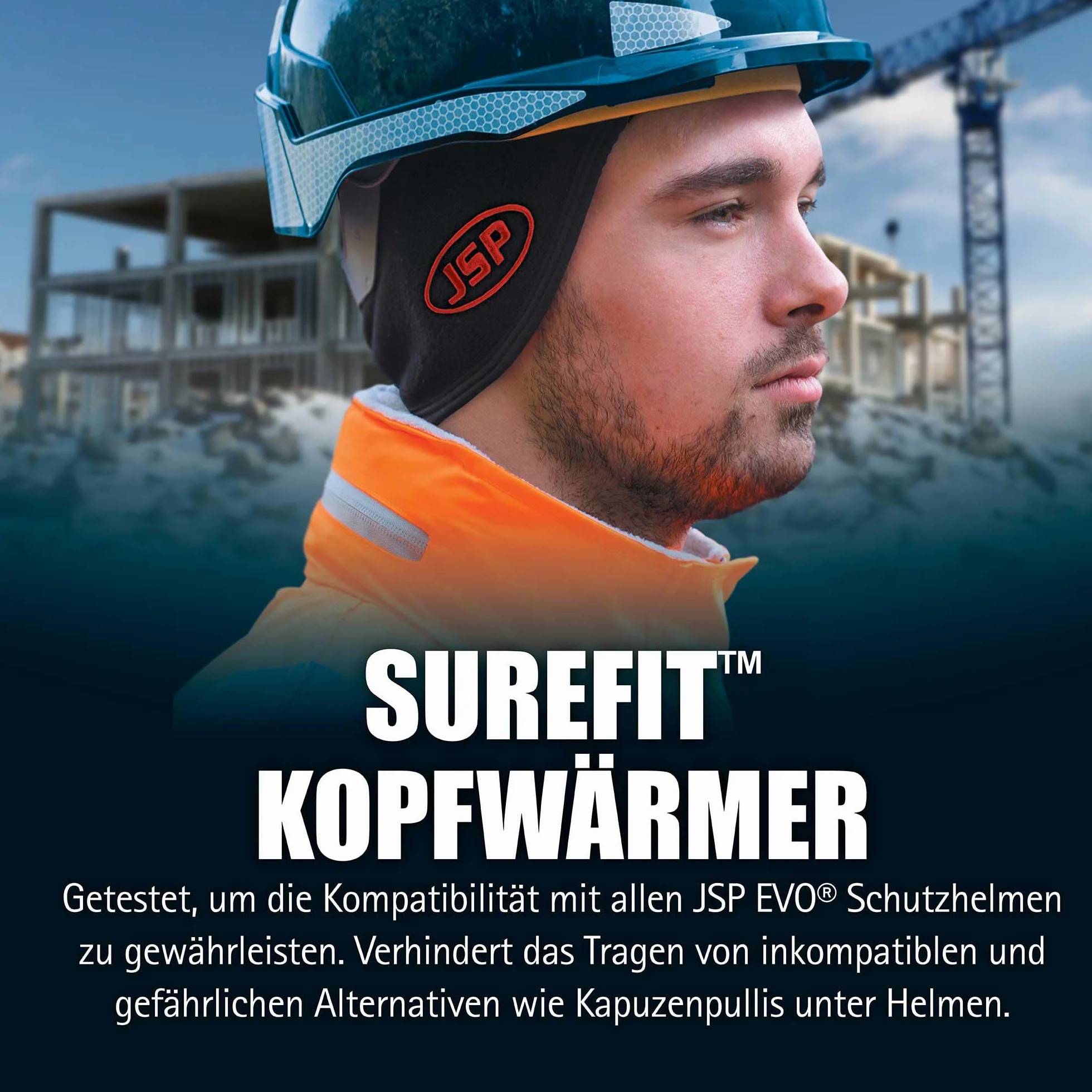 JSP Wkładka termiczna do kasku Surefit, czarna średnia/duża