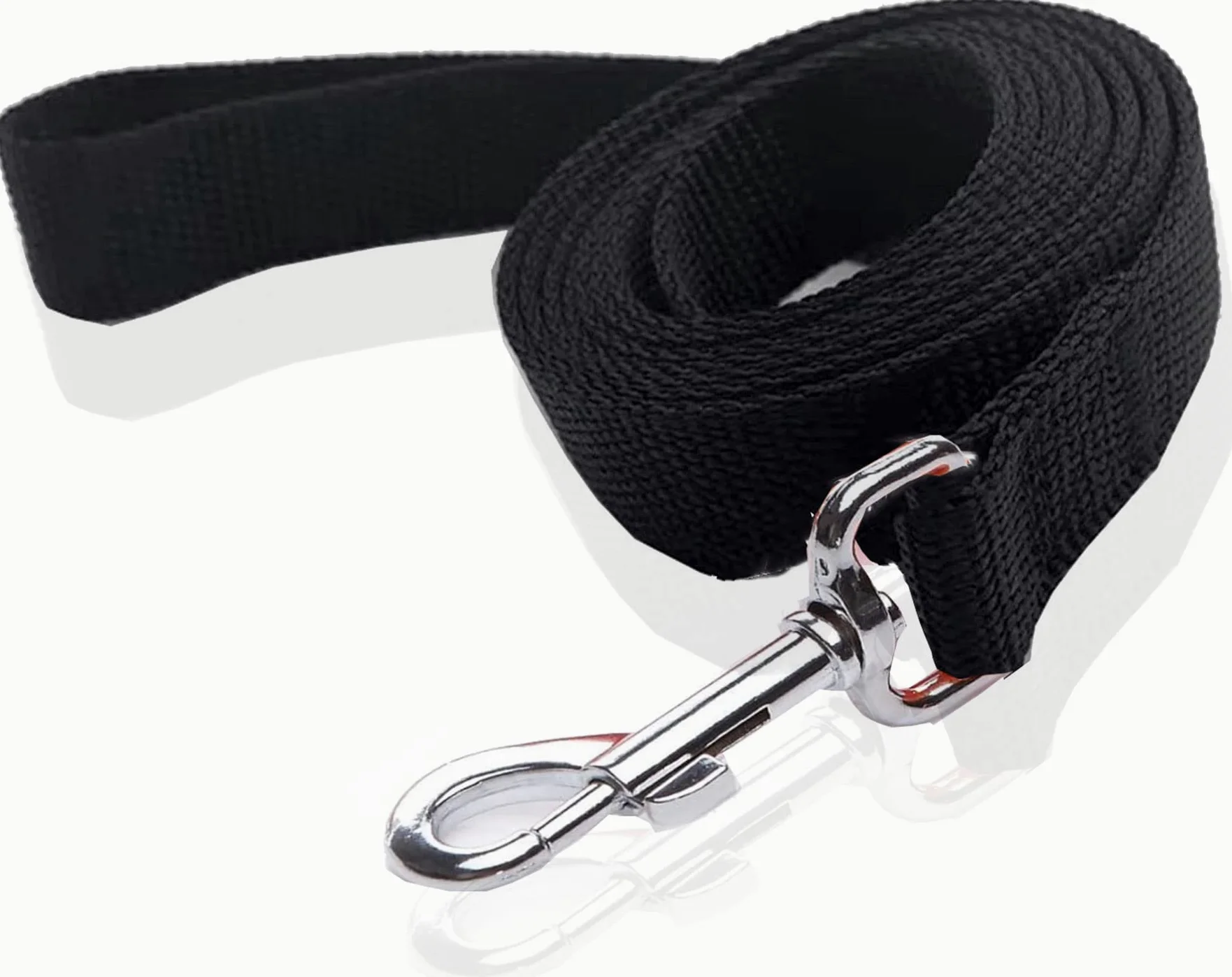 Nylonowa smycz dla psa, długość 25 m, do treningu chodzenia, smycze dla średnich i dużych psów, szerokość 2,5 cm (czarna)