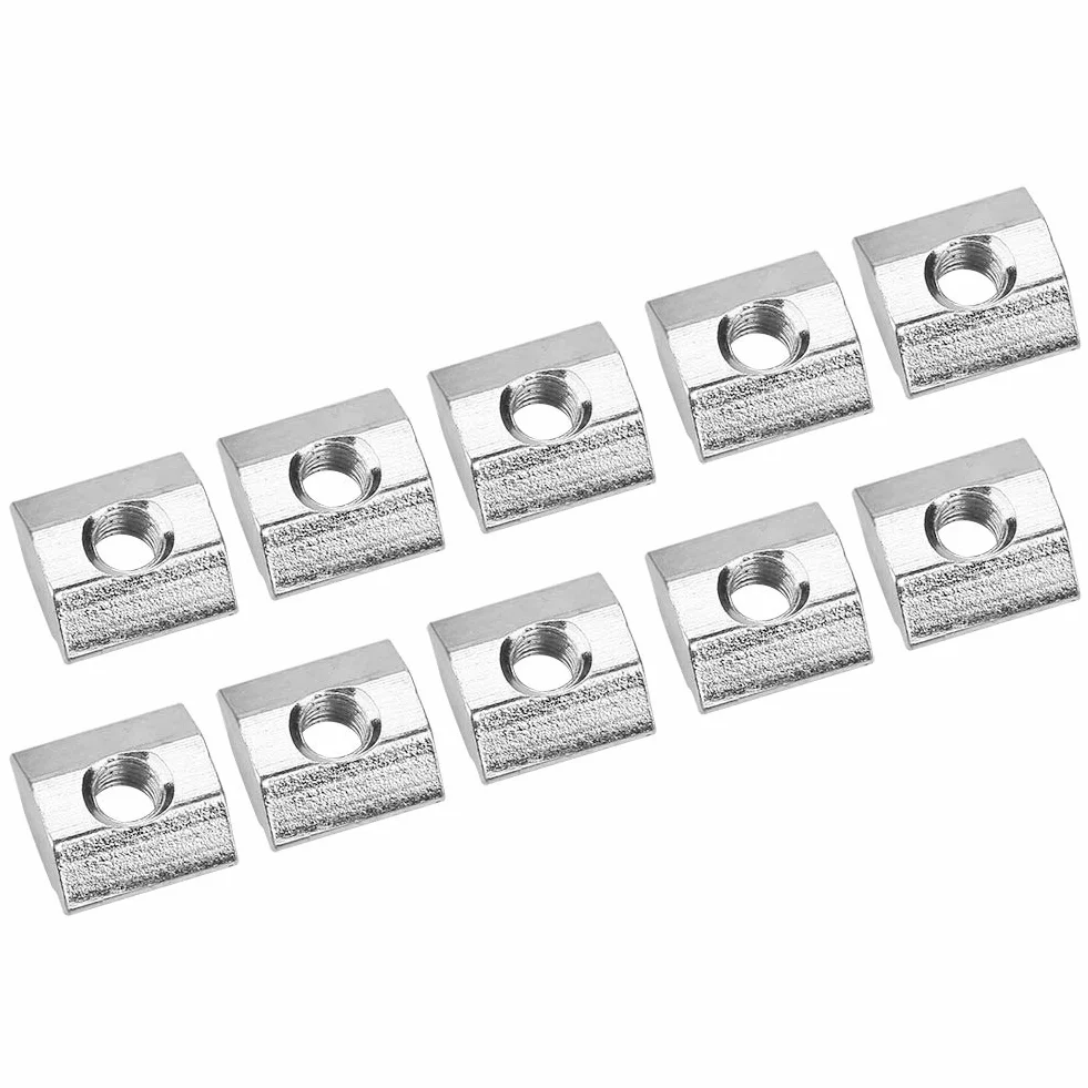 50 sztuk nakrętka z łbem młotkowym T Slot M3 * 10 * 5 kwadratowy suwak ze stali węglowej przesuwna nakrętka z rowkiem dla 20 serii profili aluminiowych