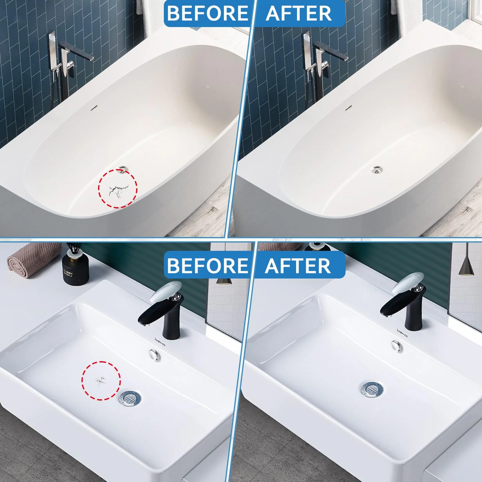 Wansiven Tile Repair Paint, emaliowany pisak do poprawek 30 ml, łatwo i szybko schnący błyszczący lakier, odpowiedni do kuchni, łazienki, lodówki, prysznica, zlewu (biały)