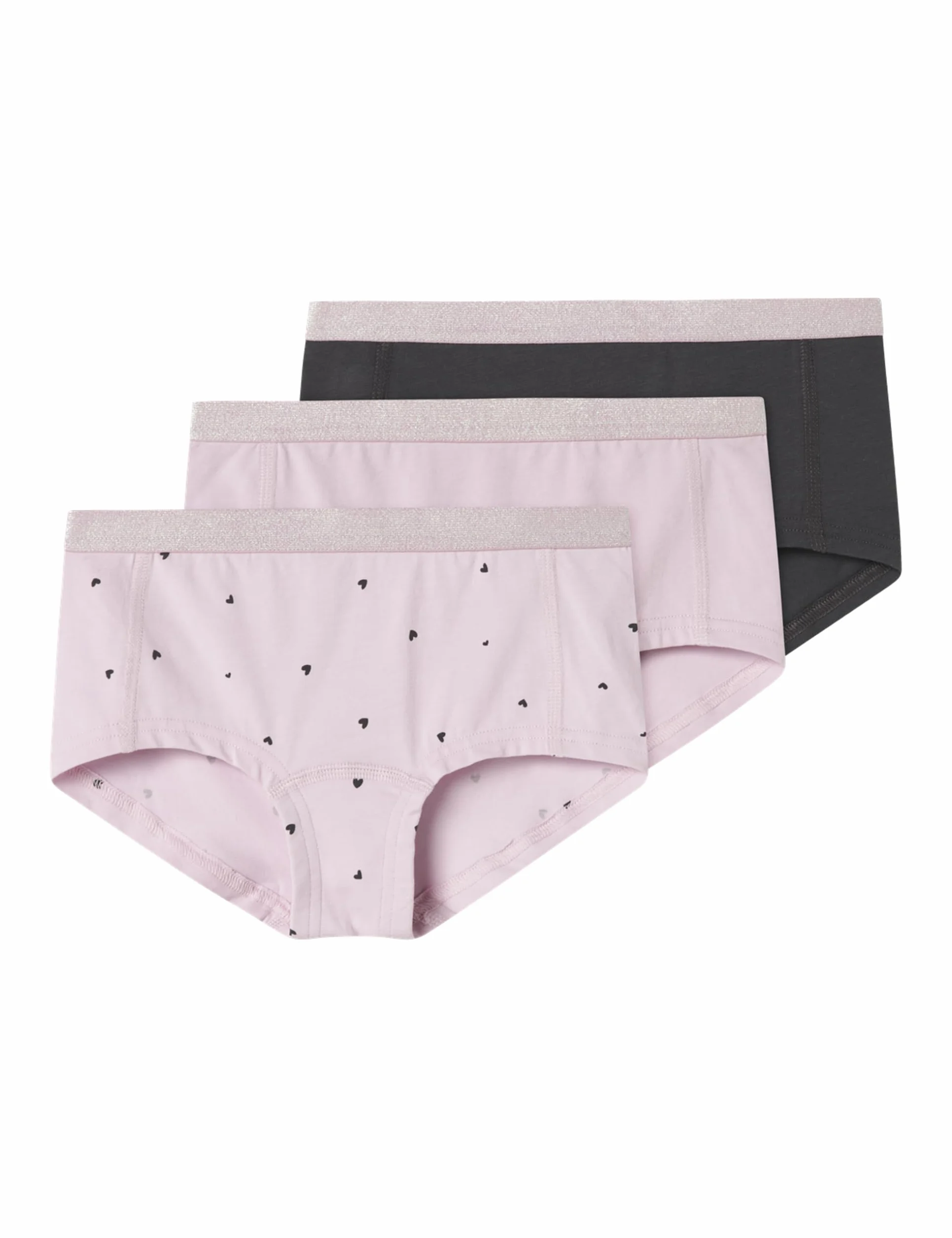 Name it kids Dziewczęce Nkfhipster 3P Winsome Hearts Noos (3 sztuki), Winsome Orchiid, numeric_116