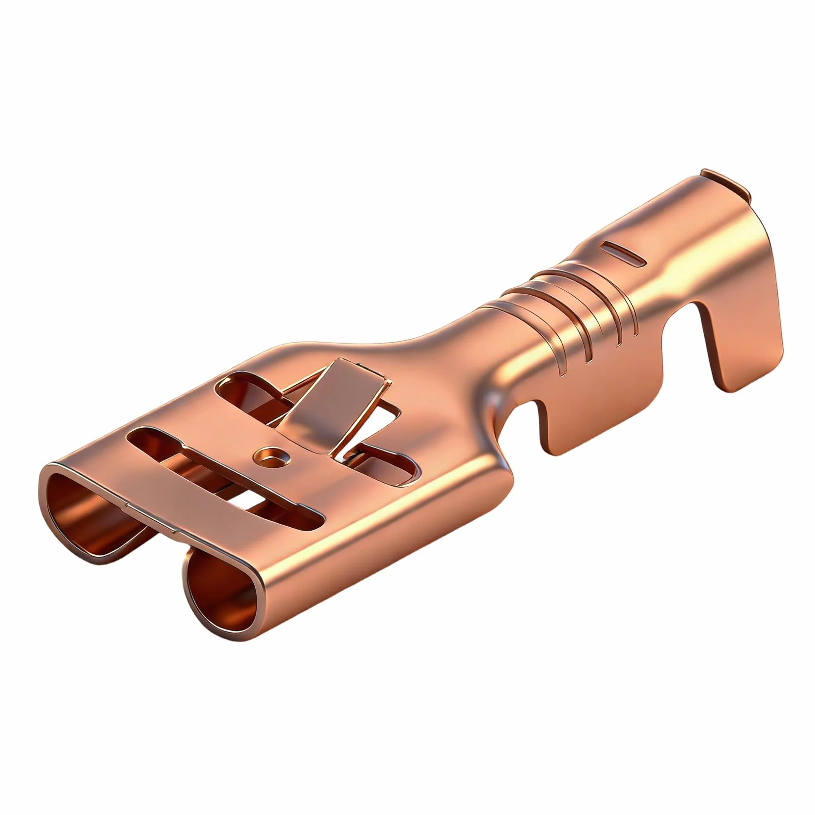 Heschen 100 szt. zacisków widełkowych, 6,3 mm, mosiądz, nieizolowane, do kabli 1-1,5 mm²