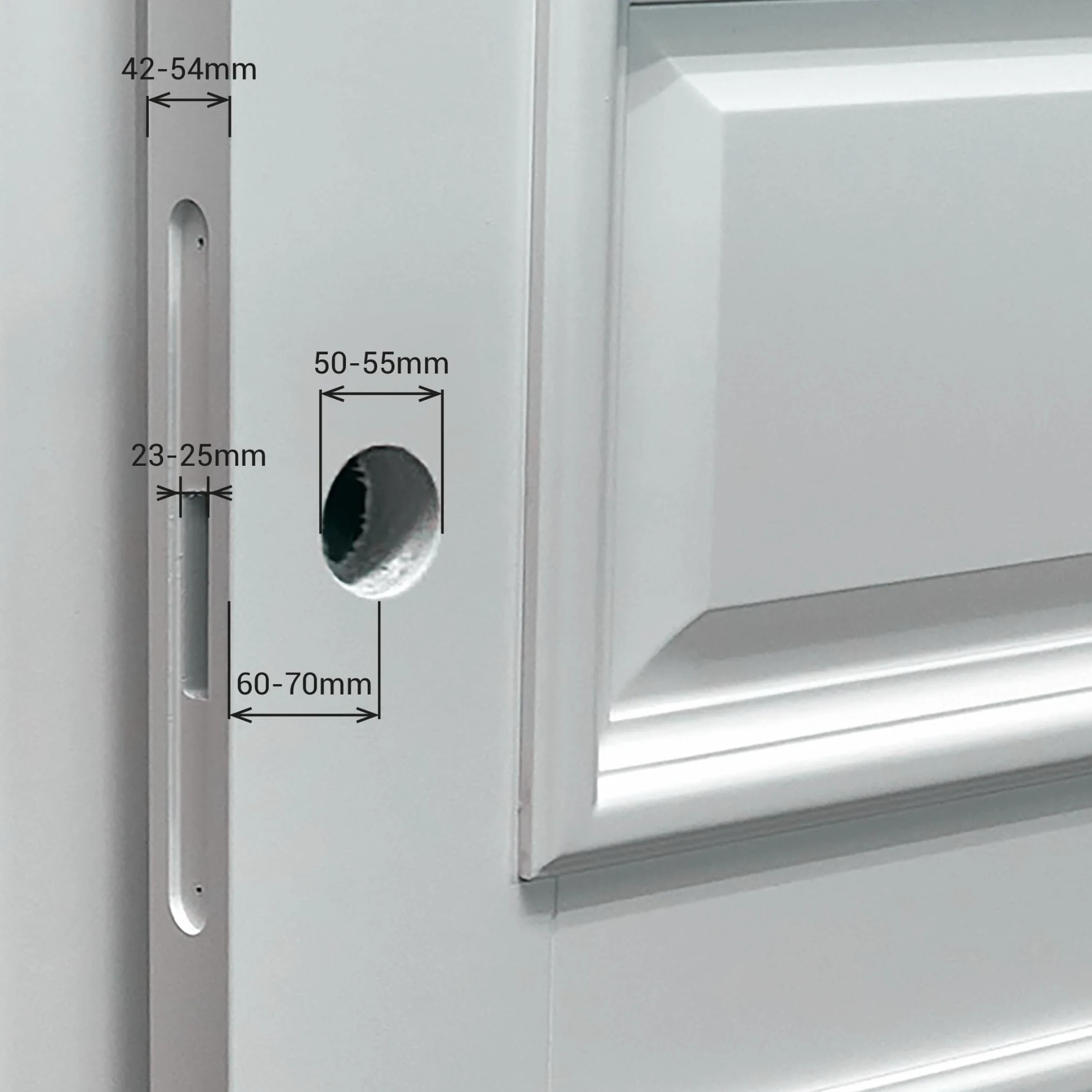 Klamka Szyfrowa z Klawiaturą - Inteligentny Zamek do Drzwi - Bluetooth 5.0/Kod/Odcisk palca Aplikacja Tuya Smart Zasilanie 4 baterie AAA Grubość drzwi:42-54mm IP20 Kolor Czarny