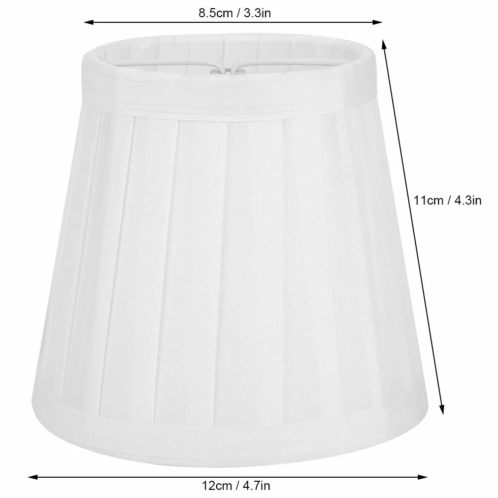 6 szt. Klosz żyrandola, biały nowoczesny abażur E14 Clip on Fabric abażur ścienny, Clip on plisowany klosz lampy wiszącej do dekoracji wnętrz