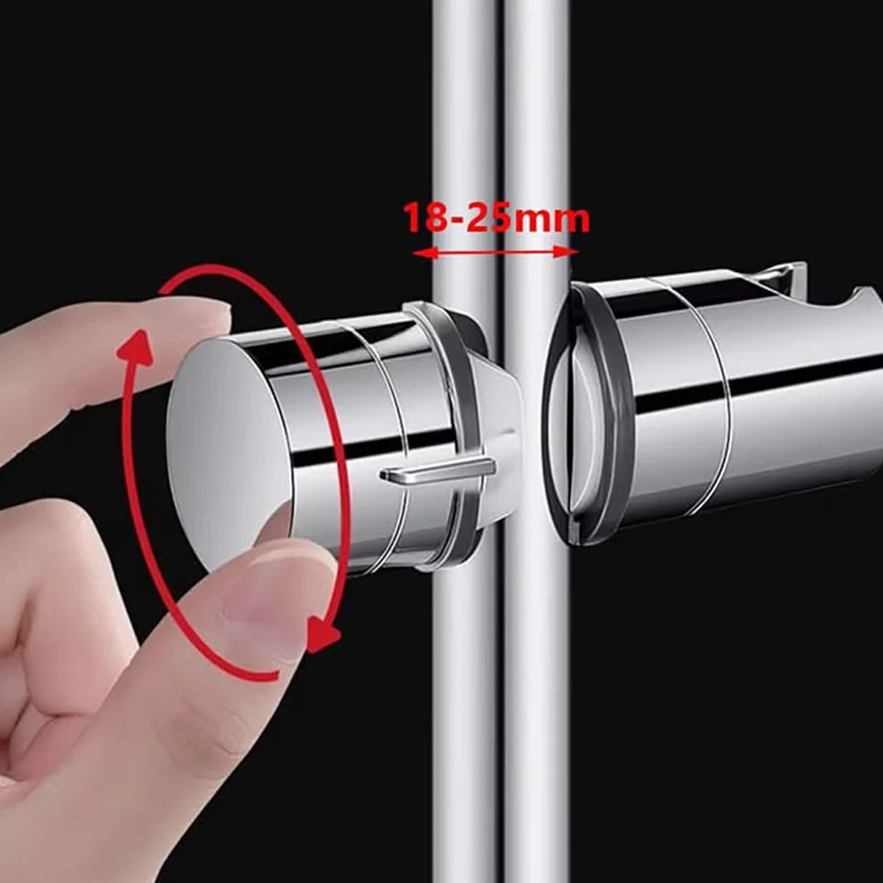 Uchwyt na głowicę prysznicową regulowany 19-25 mm obrót 360°