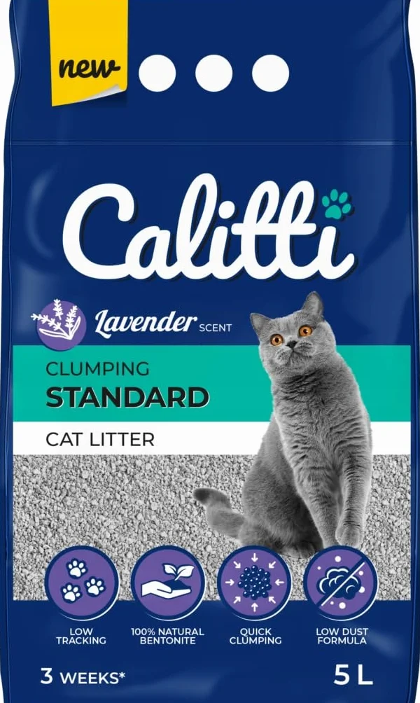Calitti Standard lawendowy żwirek bentonitowy dla kota do kuwety 25l