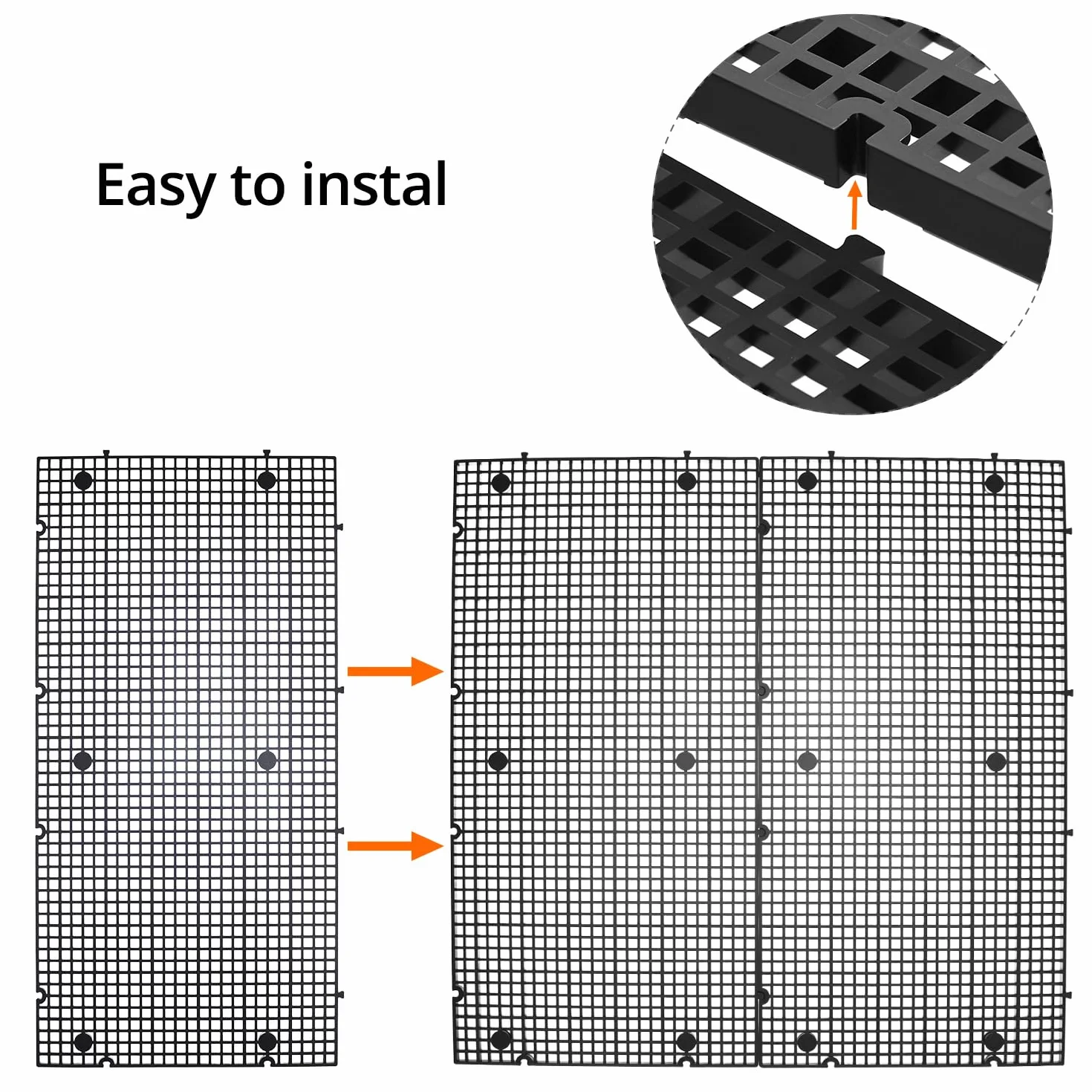 QWORK 8 sztuk 15 x 30 cm siatka do akwarium z 48 wspornikami, do samodzielnej filtracji i Aquascaping