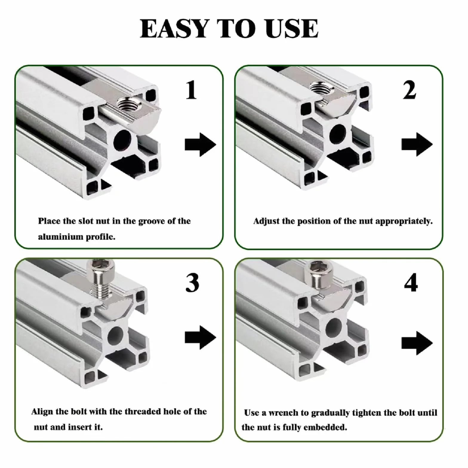 60 nakrętek M3 z sferycznym rowkiem 8 serii 30 M3 ze stali węglowej z kulką sprężynową do profili aluminiowych drukarki 3D maszyny CNC europejski standard