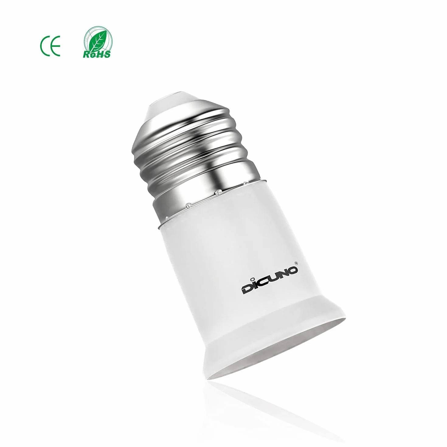 DiCUNO E27 do E27 adapter podstawowy 3 cm przedłużenie, standardowy przedłużacz gniazda lampy, przedłużacz żarówki, adapter uchwytu lampy, opakowanie 6 szt