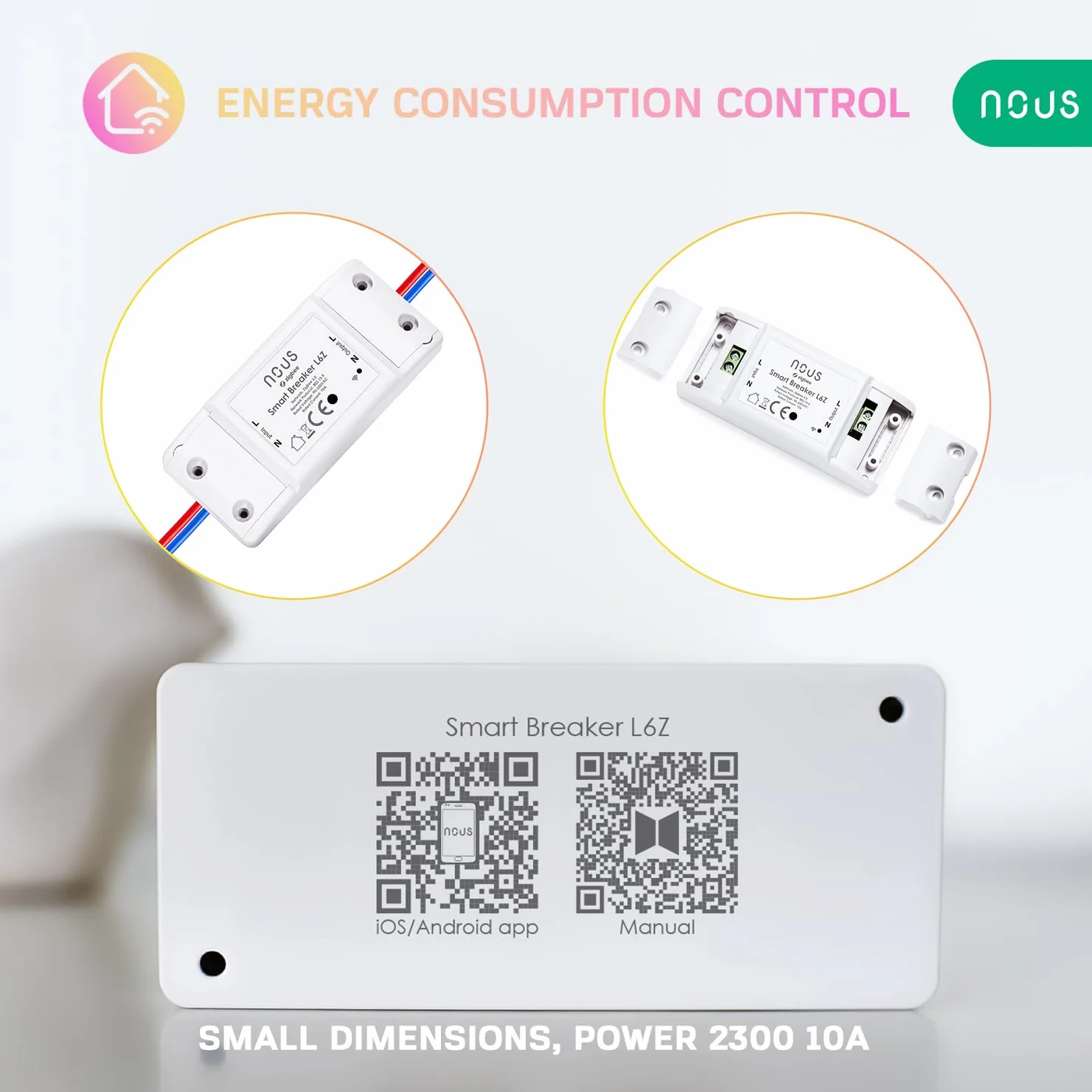 Nous L6Z ZigBee Smart Switch Breaker z Monitoringiem Mocy: Inteligentny Przełącznik dla Domowych Urządzeń