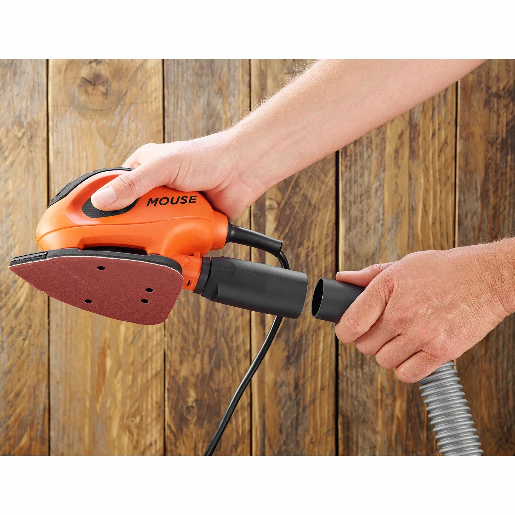 BLACK+DECKER Szlifierka szczegółowa Mysz 55 W, prędkość 11 000 obr./min, średnica orbity 1,5 mm, mocowanie papieru ściernego na rzep, w zestawie 10 akcesoriów i torba transportowa, BEW230BCA