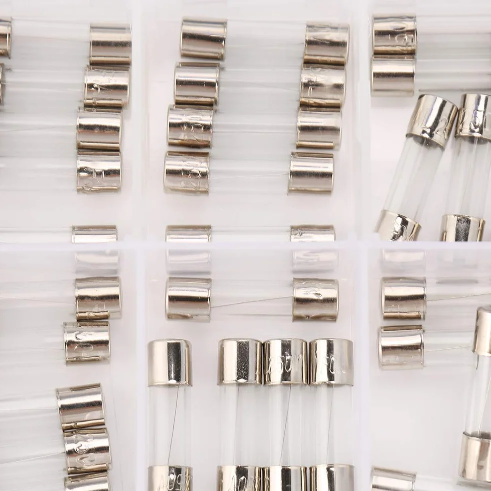 50 sztuk 5x20mm szybka szklana rurka bezpiecznik różne zestawy Amp 0.25A, 0.3A, 0.5A, 0.75A, 1A, 2.5A, 3A, 4A, 6A, 6.3A