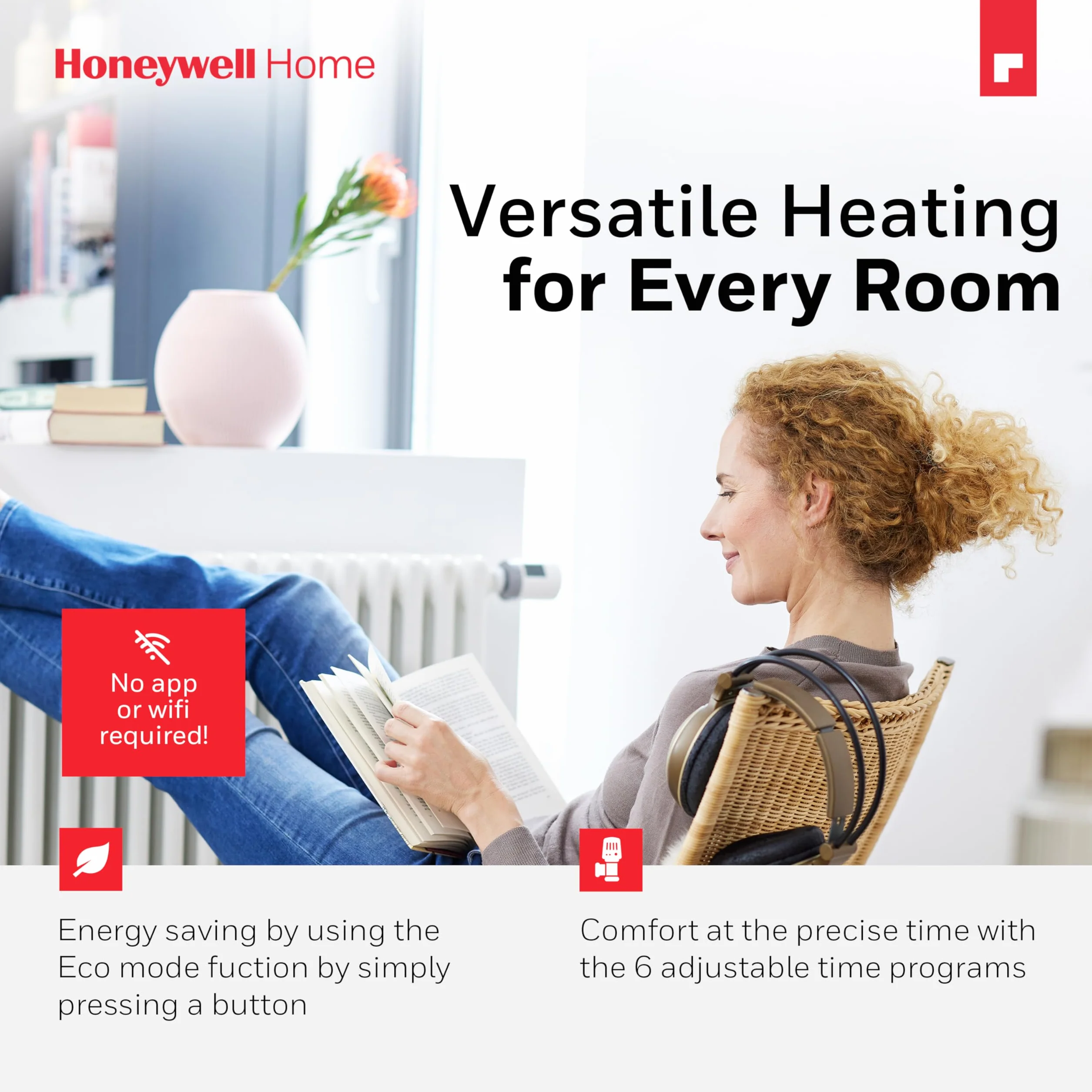 Honeywell Home Rondostat Hr27-2 Głowica Termostatu Biały 9,05 x 7,8 x 7,8 cm
