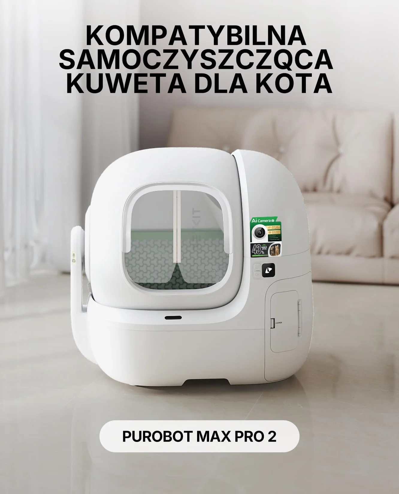 PETKIT Kurtyna Magnetyczna 3.0, do Samoczyszczących Kuwet dla Kotów PUROBOT MAX PRO 2, Pyłoszczelna, Redukuje Ślady Żwirku, Trwała, Nie dla PURA MAX 2/PUROBOT MAX PRO/PUROBOT ULTRA
