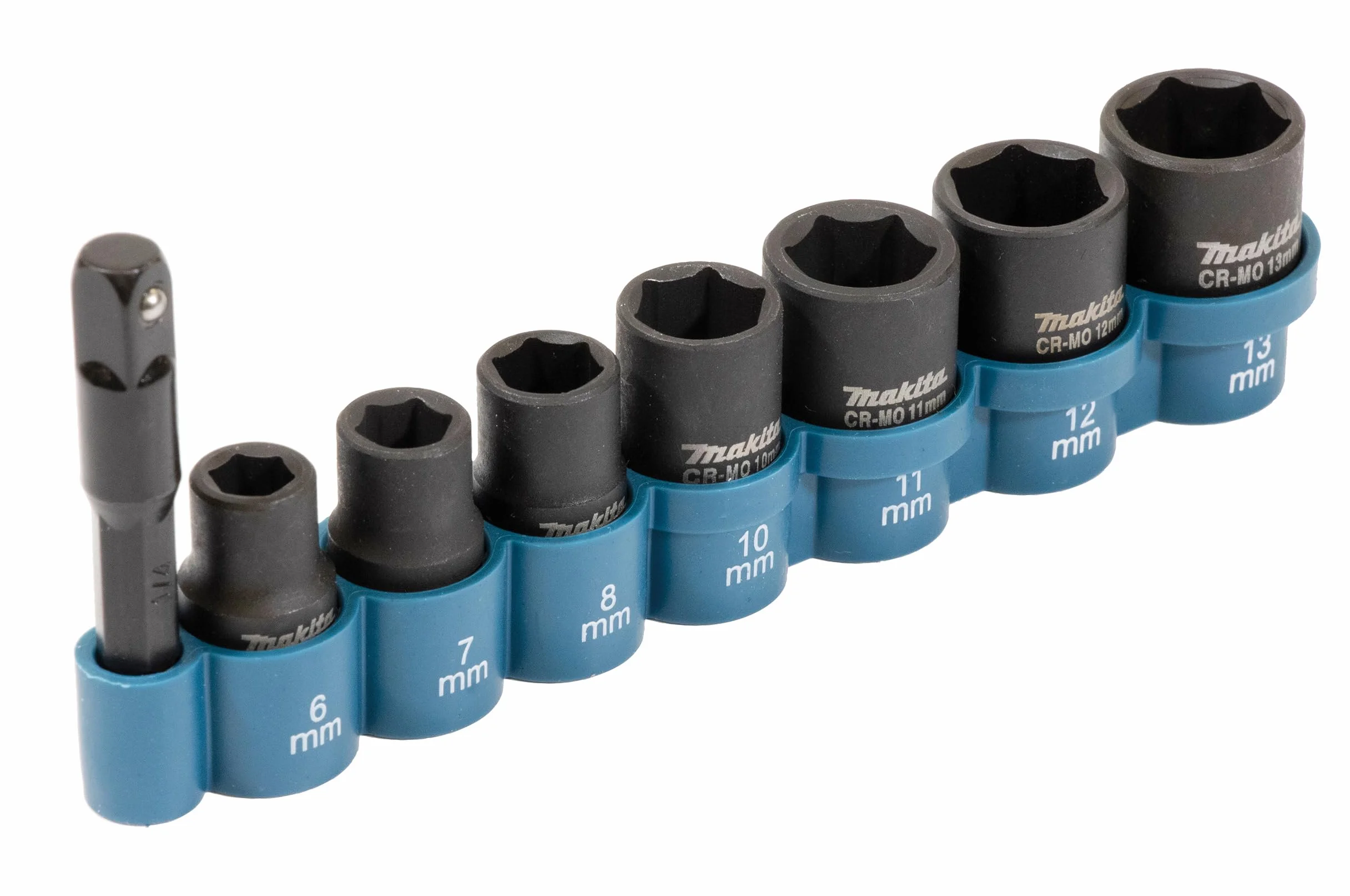 Makita E-12289 Zestaw Nasadek Udarowych, Czarny/Niebieski, 8 Elementów
