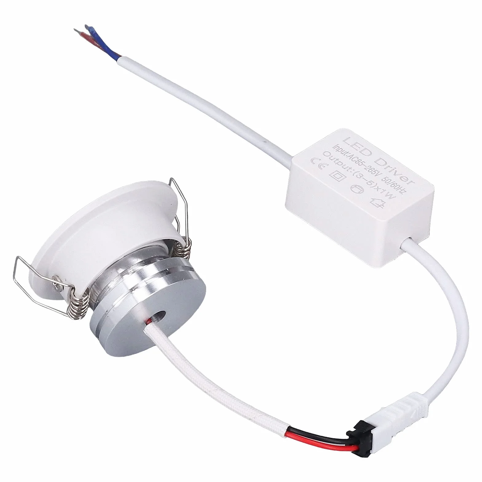 Cryfokt Oprawa Wpuszczana Mini LED, Stabilne Odprowadzanie Ciepła, Aluminium, Biała, do Toalet, Werand, pomieszczeń Zbiorczych [regulowana, Praktyczna, wszechstronna] (Ciepłe białe światło 3000K)