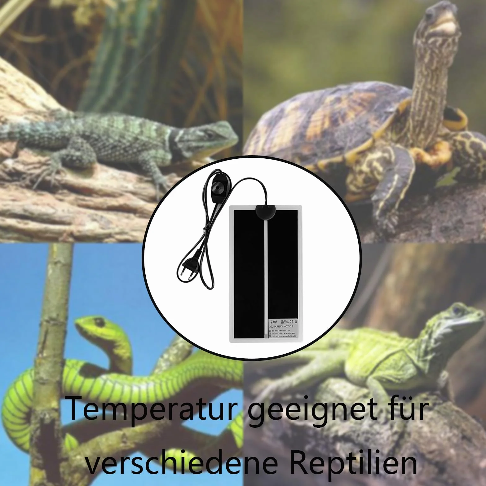 CAM2 Podkładka grzewcza do akwarium regulowana z regulacją temperatury dla gadów