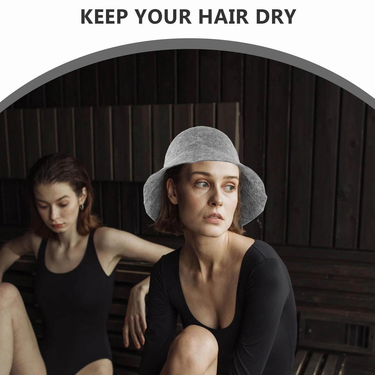Sauna Kapelusz z Filcu Wełnianego Izolujący Nakrycie Głowy Oddychający Szybkoschnący Kapelusz Rybacki Do Łaźni Parowej Spa