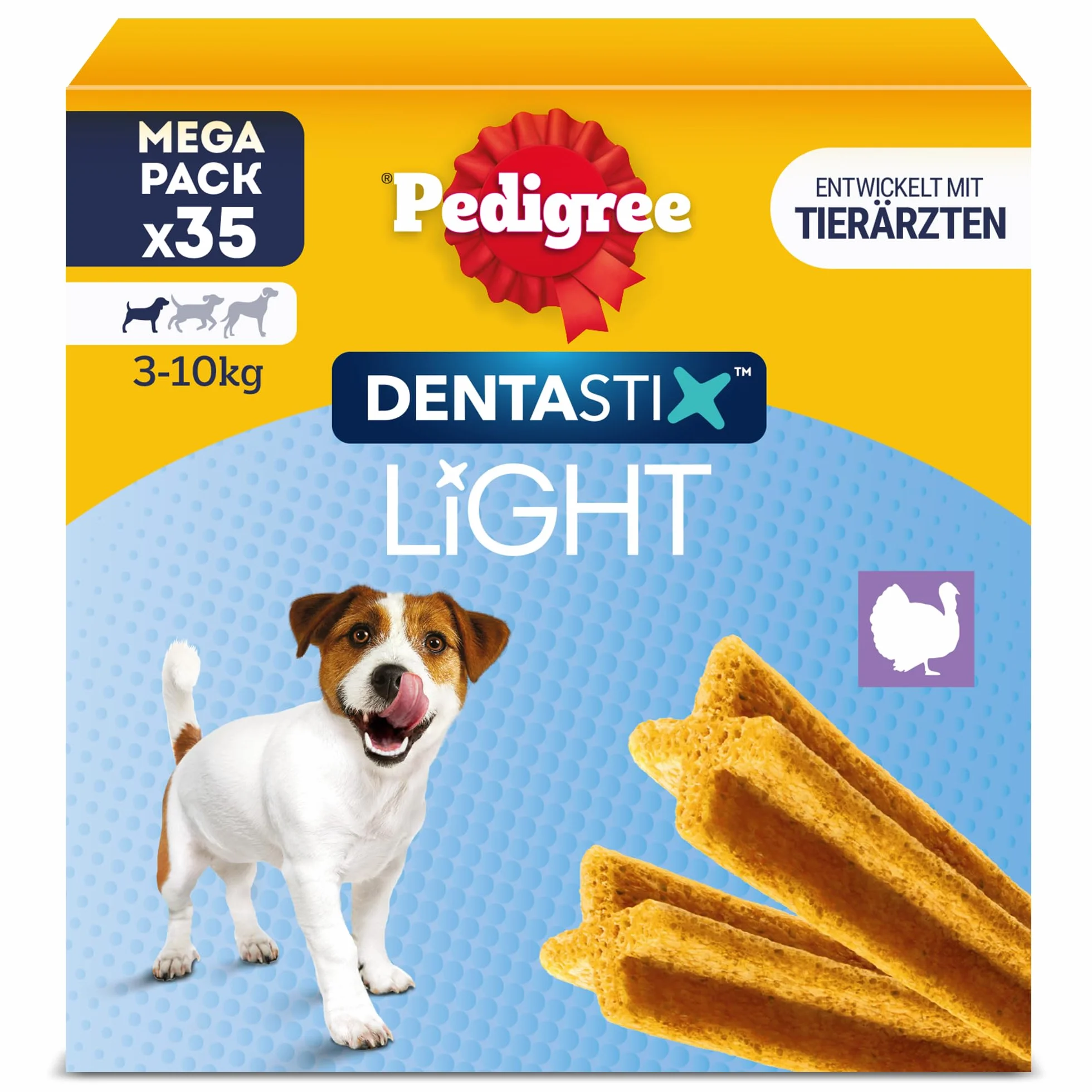 PEDIGREE DENTASTIX Light Multipack dla małych psów, 5 x 7 sztuk