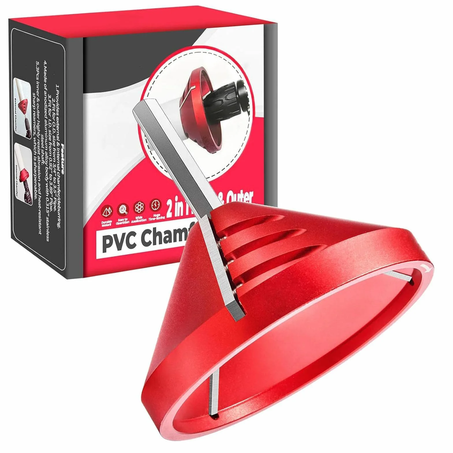 Narzędzie do Gratowania Rur z Tworzyw Sztucznych, Narzędzie do Gratowania PCV, Rozwiertak do Rur PVC Gratownik, Rozwiertak do Gratowania Rur Narzędzie Hydrauliczne