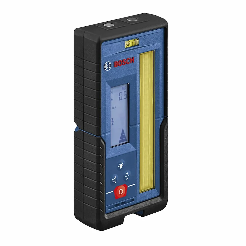 Odbiornik laserowy LR 45 Bosch Professional (czerwona i zielona wiązka, uchwyt odbiornika RB 45, 2 baterie AA, zakres pracy: do 300 m (średnica))