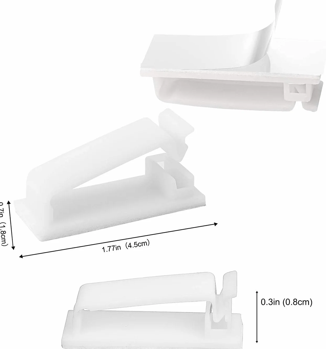 SOULWIT® Zestaw 50 mocnych samoprzylepnych uchwytów do kabli Organizer do kabli do telewizora, komputera PC, laptopa, kabli Ethernet, biurka, domu, biura