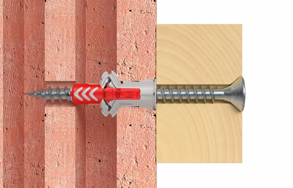 Fischer – kołek rozporowy Duopower ze śrubą, szary, 544015