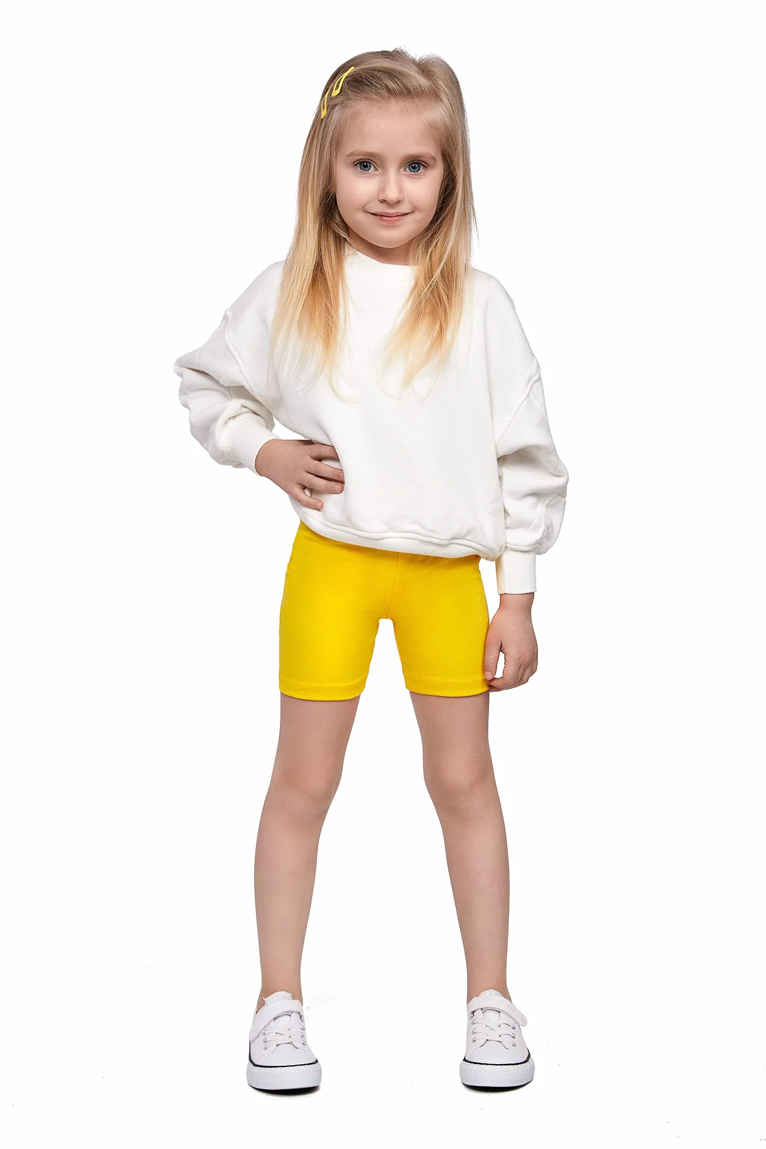 SOFTSAIL Legginsy dziewczęce 3/4 Capri z bawełny, spodnie sportowe, oddychające, miękkie, elastyczne, sportowe