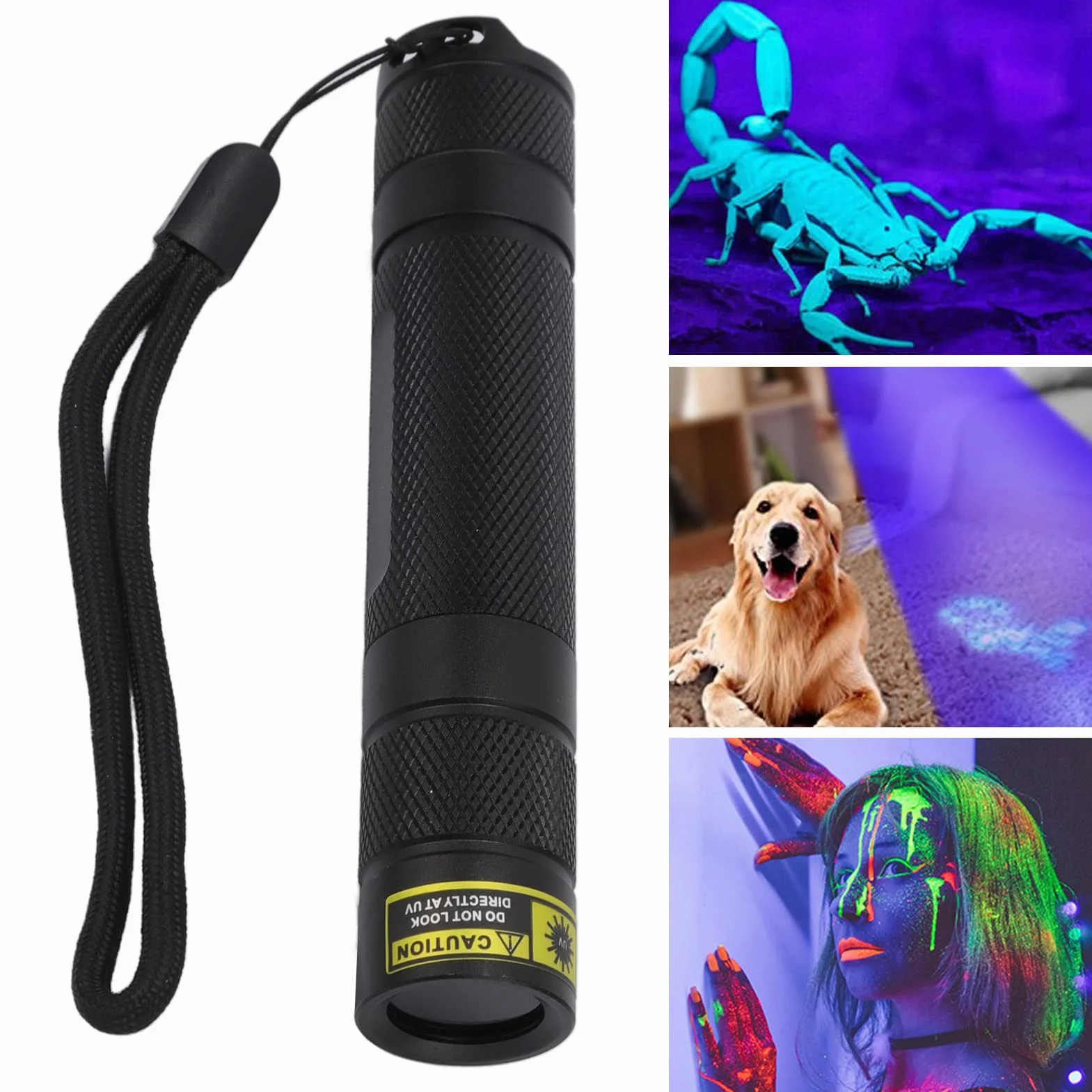 Latarka LED 365nm Żywica utwardzająca Światło Blacklight Latarka Stop aluminium dla skorpionów Żywica moczowa dla zwierząt domowych