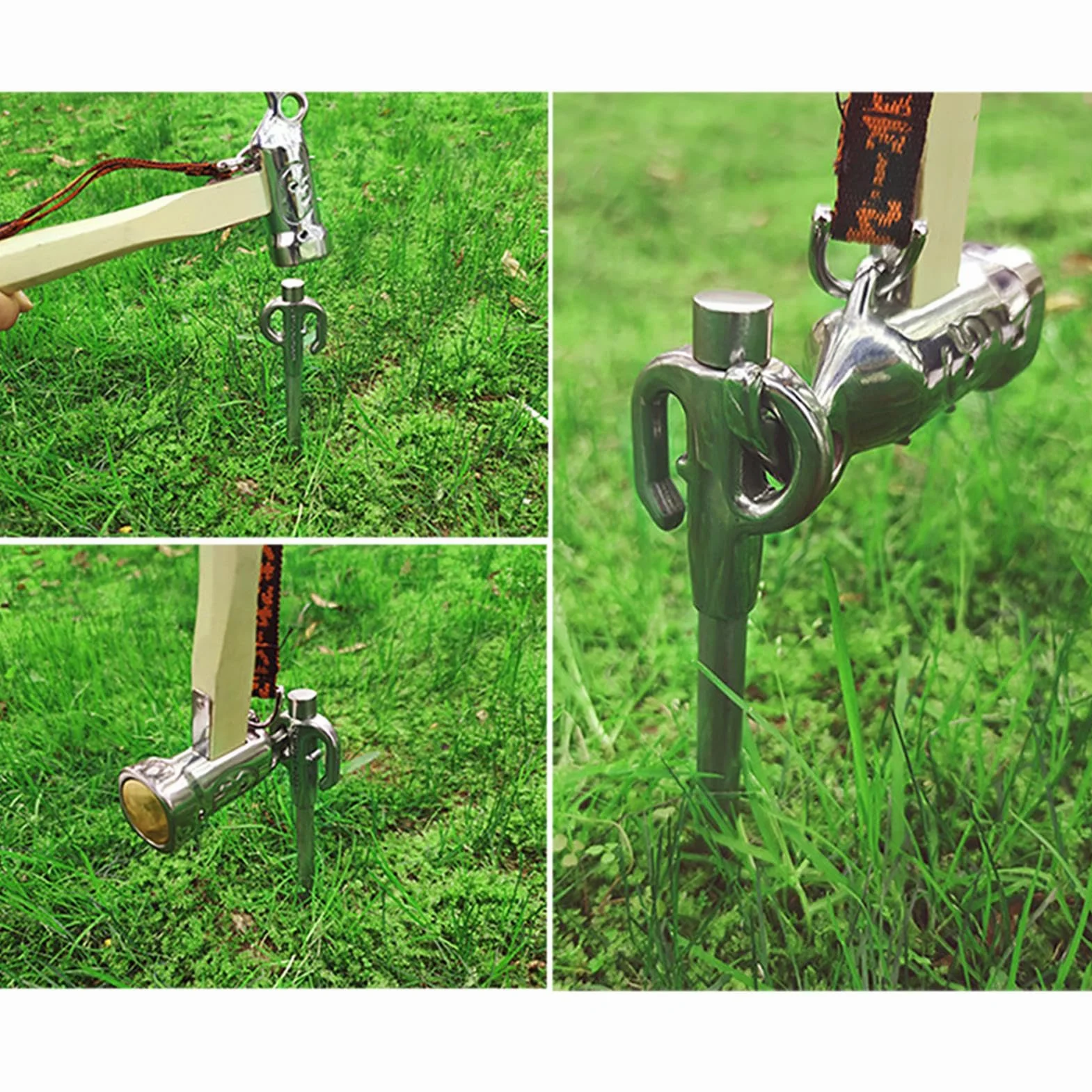Heavy Duty Dog Tie Out Stake, 17.56x1.97x0.47inches, 360° Swivel Stainless Steel Outdoor
