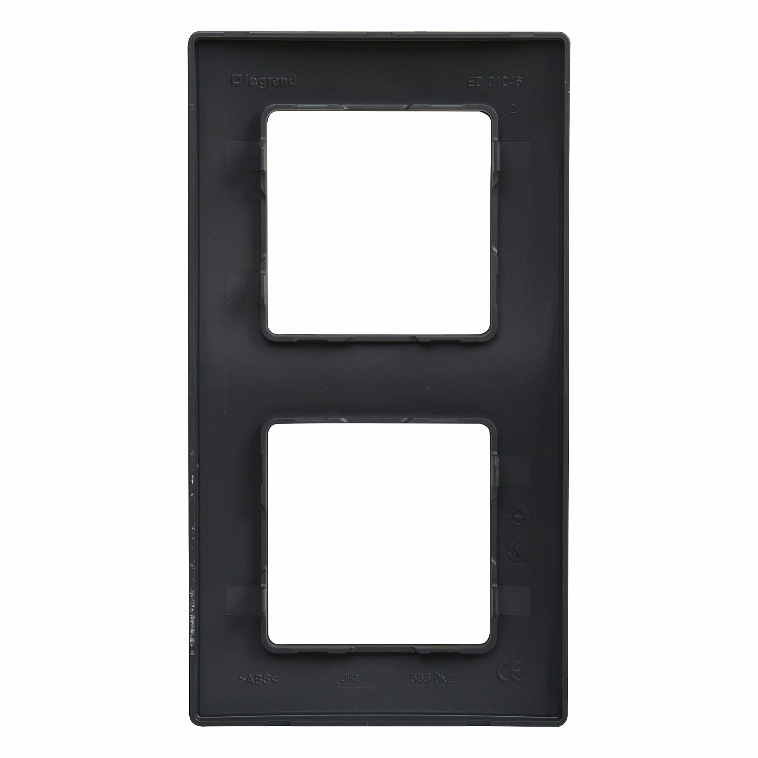 LEGRAND Ramka, 2 elementy, osłona mechanizmu serii Niloé Monobloc, czarna, 396416