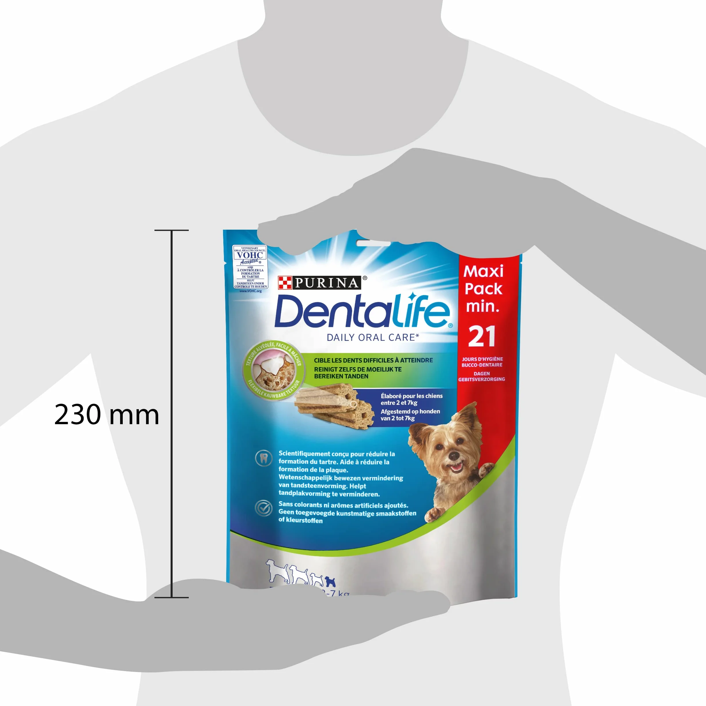 PURINA DENTALIFE EXTRA MINI | Przysmaki dla bardzo małych psów |21 patyczków do żucia | Kurczak | Pakiet Maxi 207 g | Higiena jamy ustnej
