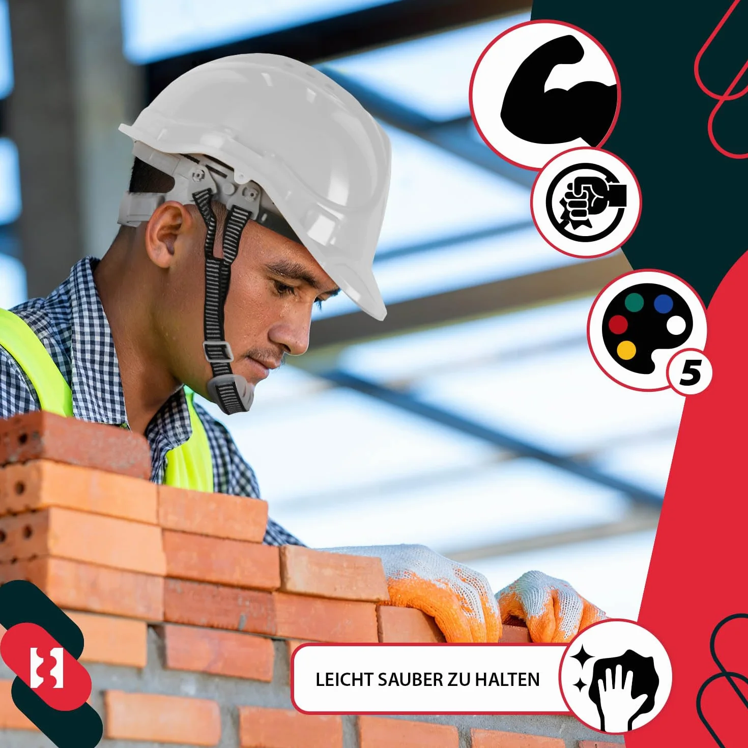 KOTARBAU® Regulowany kask ochronny Kolor