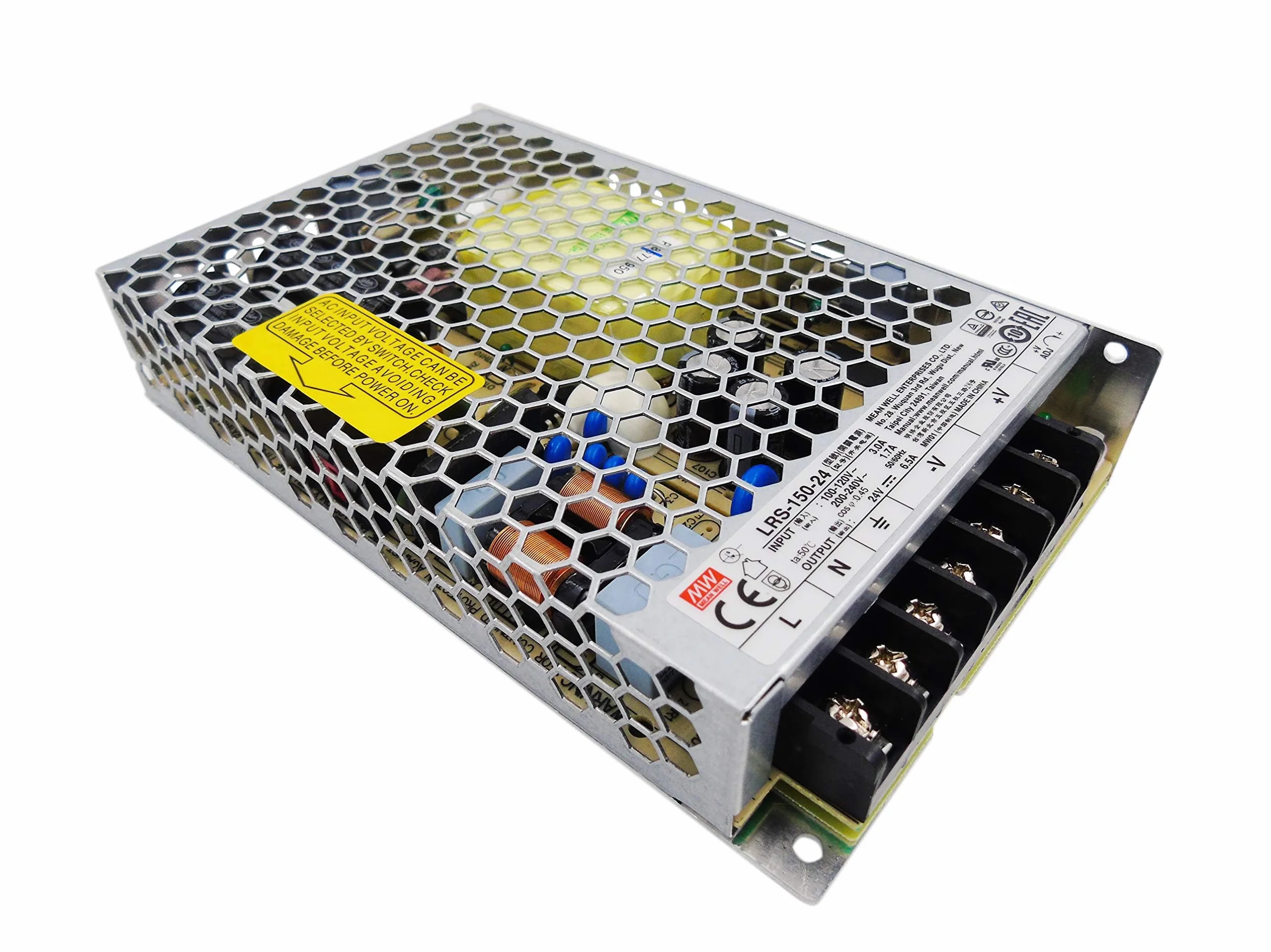KingLed MeanWell zasilacz LRS-150-24 156 W DC 24 V IP20 transformator do diod LED