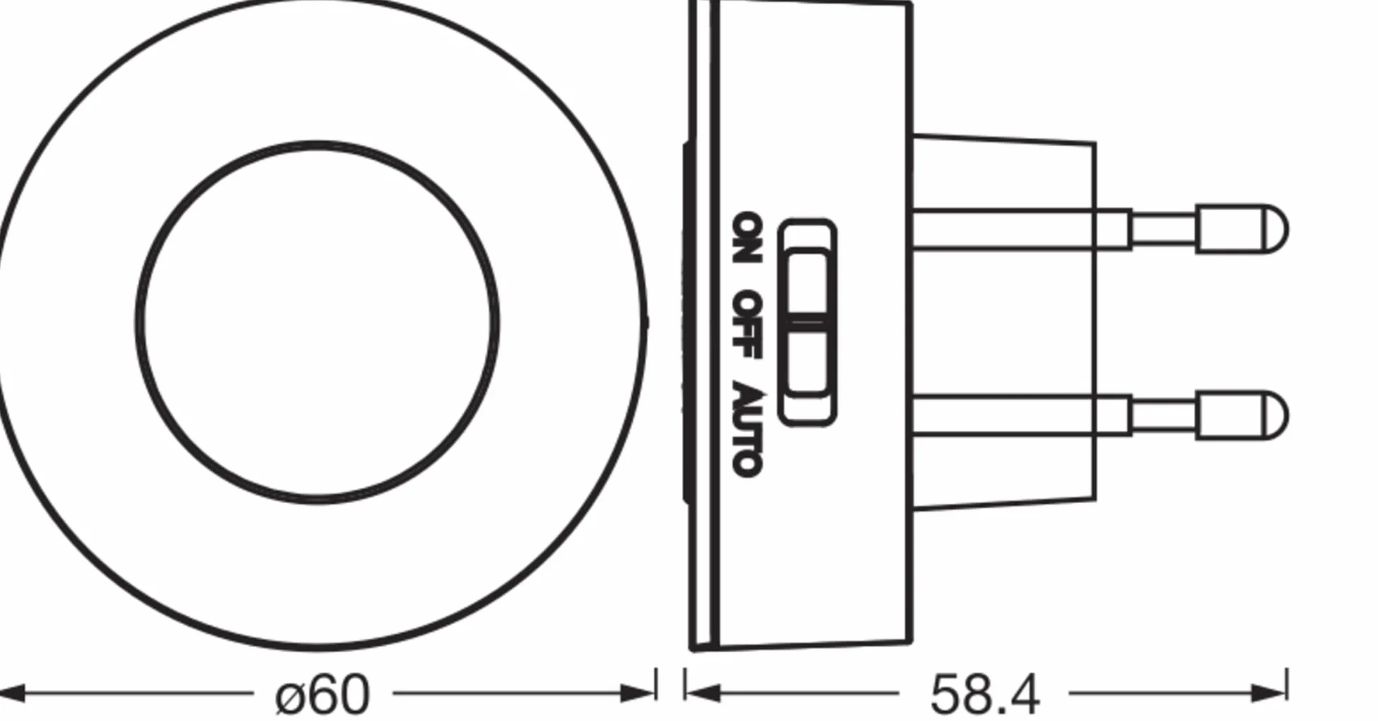 OSRAM Lunetta Backlight Ellipse White, lampa mobilna, 0,31 W, 4 lm, ciepła biel, lampka nocna z czujnikiem ruchu, czujnik dzień/noc, do użytku wewnątrz pomieszczeń