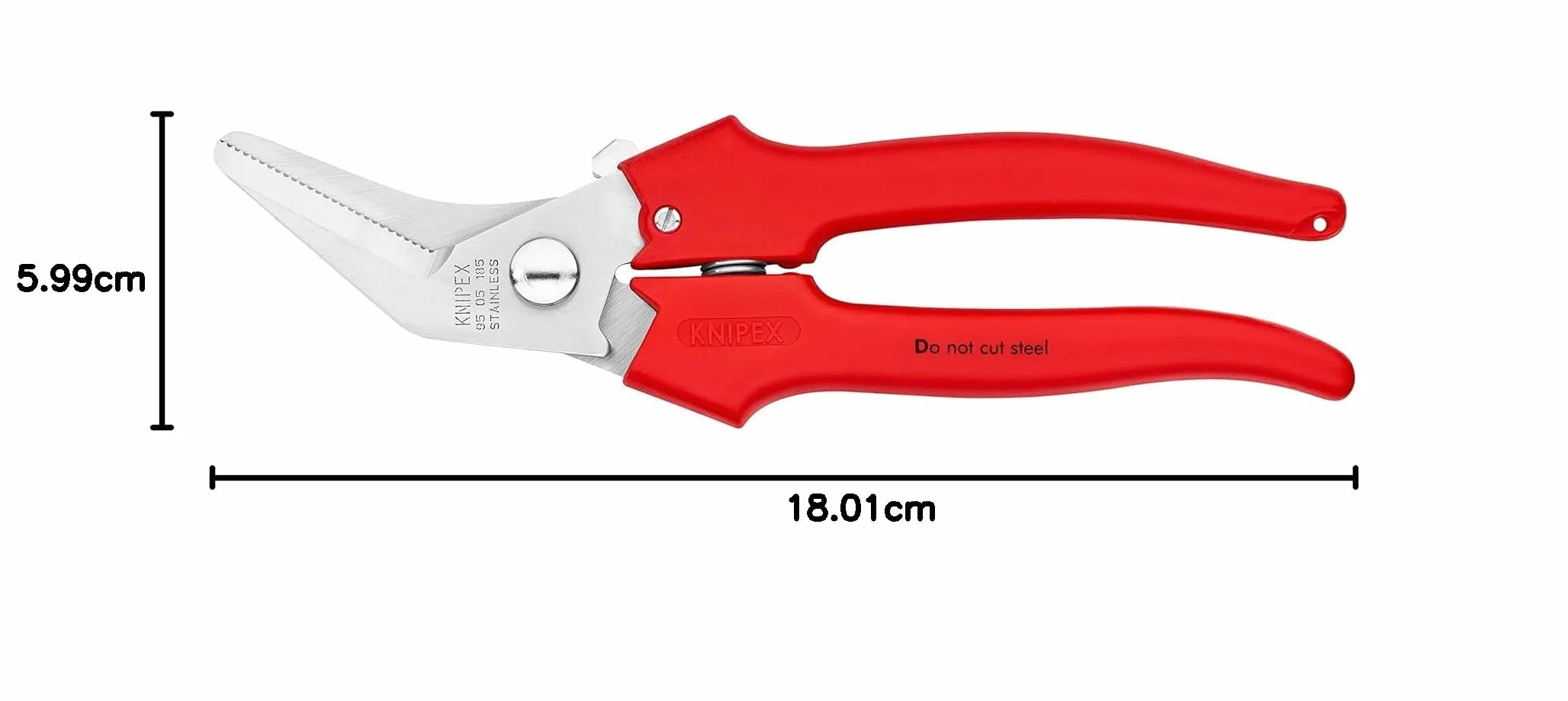 KNIPEX Nożyczki uniwersalne 185 mm 95 05 185
