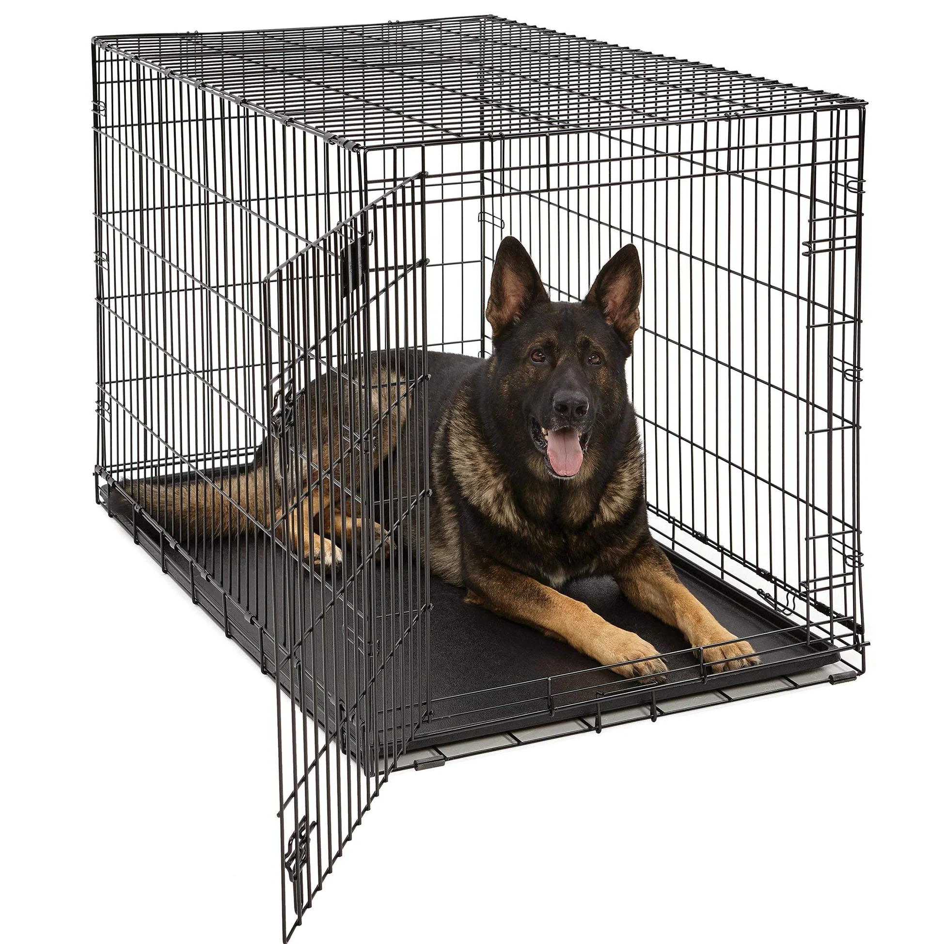 MidWest Homes for Pets XL LifeStages Single Door 48-Inch Folding Dog Crate with Leak-Proof Pan, Divider Panel
