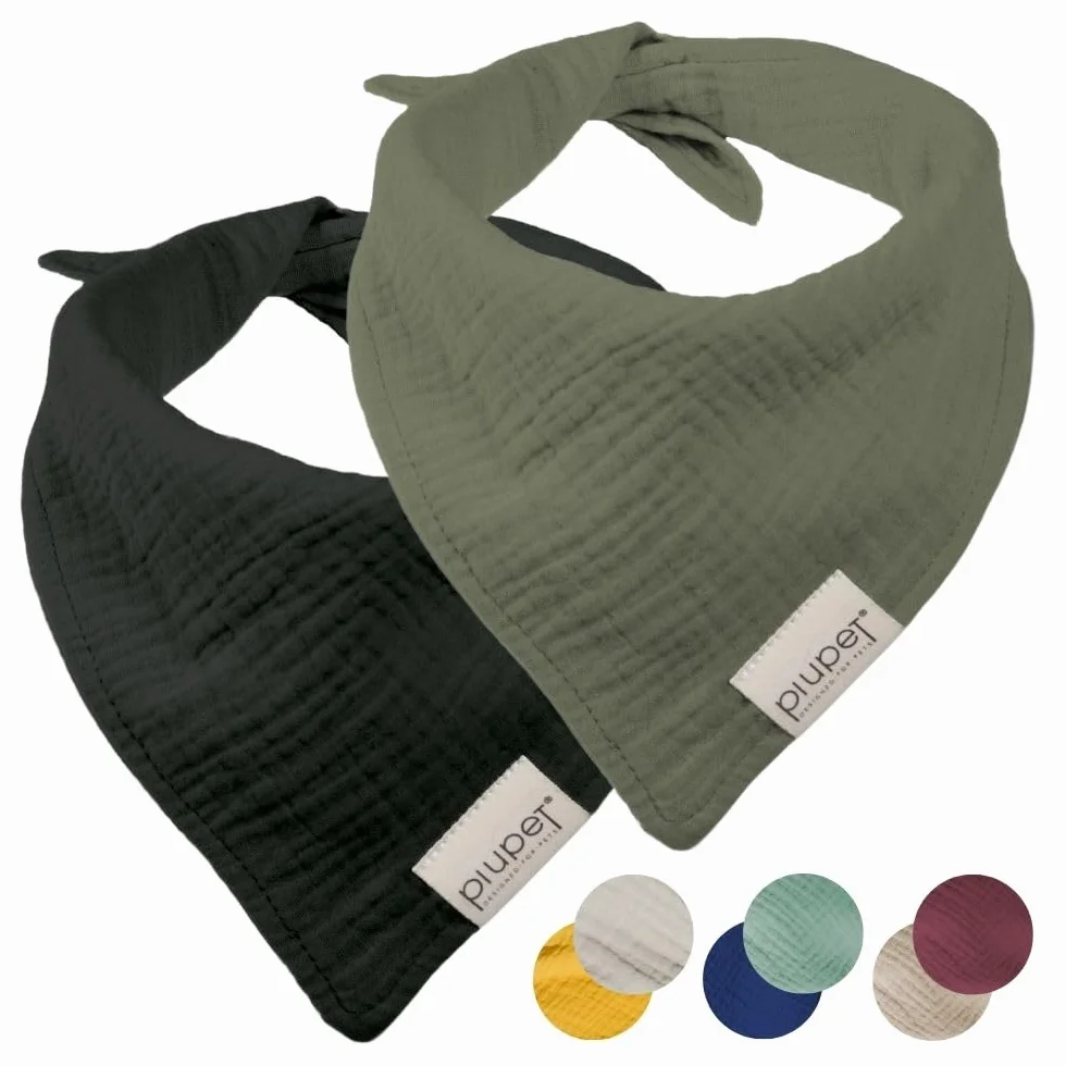 PiuPet® Bandany dla psów (S) - Fioletowy/różowy - Zestaw 2 bandan dla psów - Stylowe bandany dla dużych i małych psów - Ubranka i akcesoria dla psów
