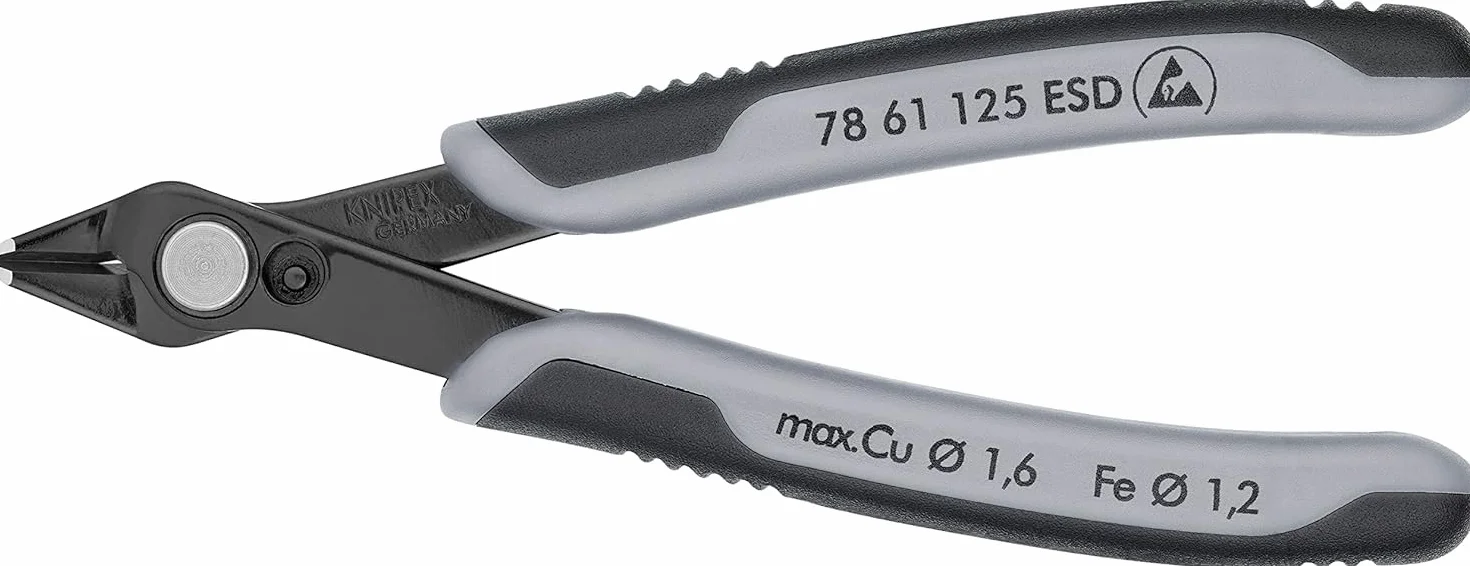 KNIPEX Elektronski Super Knips ESD z osłonkami wielokomponentowymi 125 mm, 78 61 125 ESD