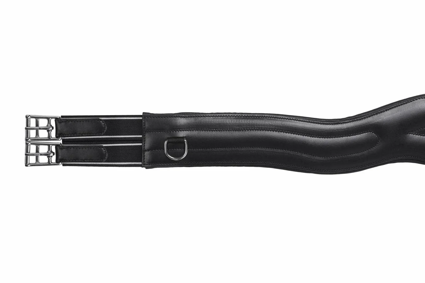 Popręg wszechstronny skórzany START Anatomic elastyczny (czarny, 125 cm)