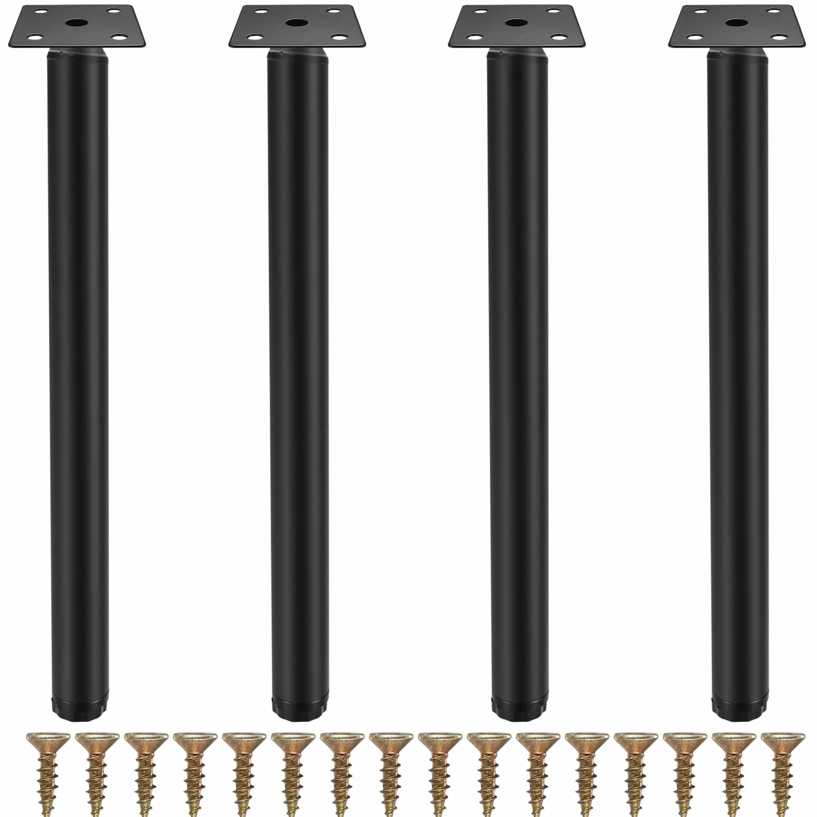 4 nogi meblowe, 30 cm, regulowane nóżki meblowe, metalowe nóżki do szafy, do mebli, sofy, stołu, krzesła, biurka, kuchni, szafy, nogi (30 cm)
