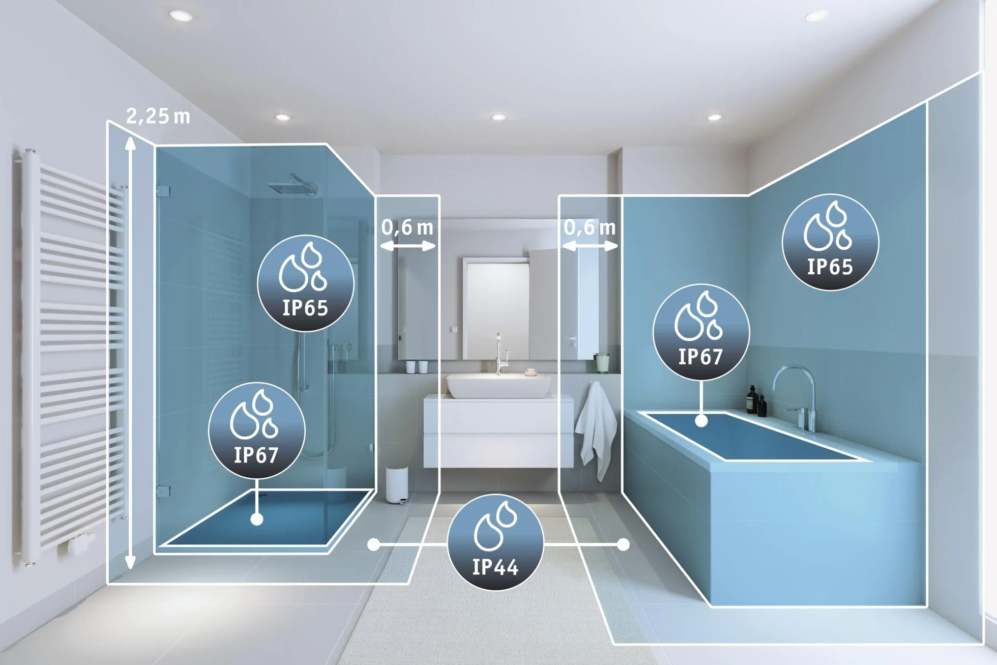 Paulmann 71074 LED oprawa naścienna Selection Bathroom Gove IP44 3000K 400lm 230V 5W czarny matowy, satynowy, oprawa łazienkowa