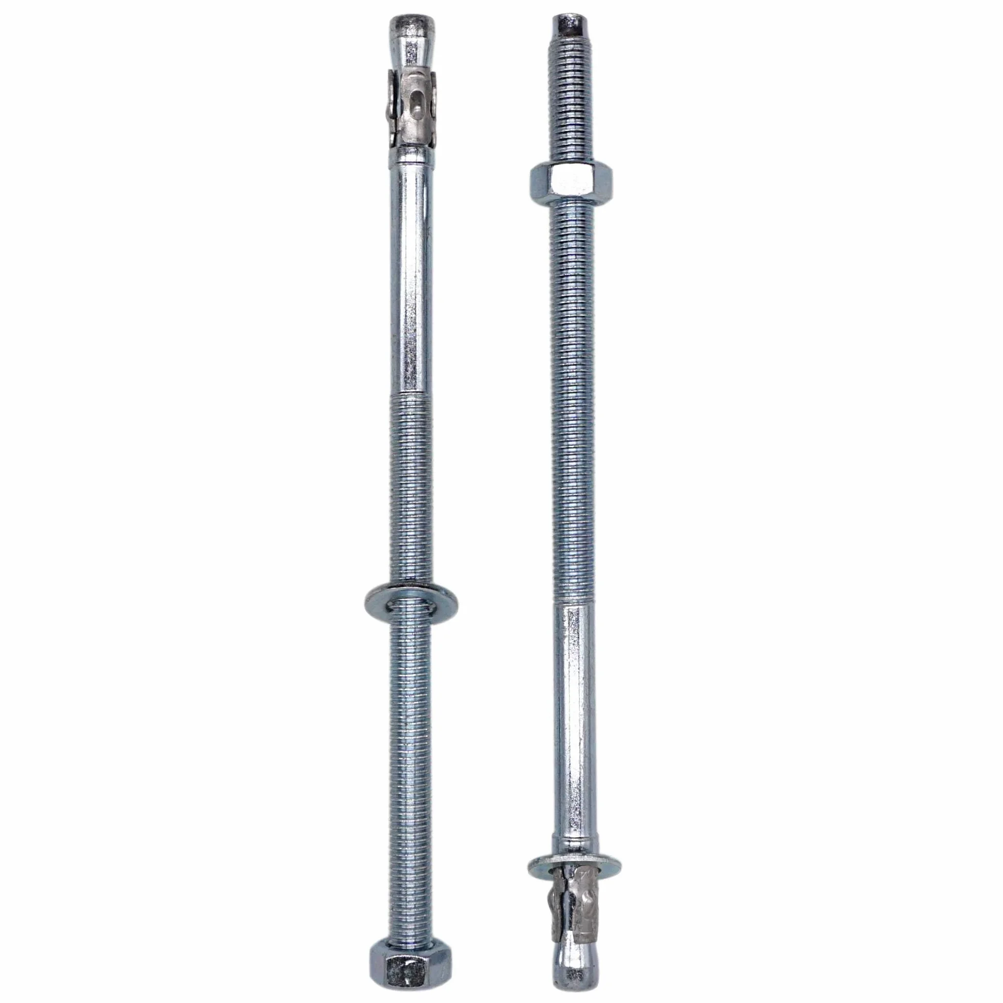 SKIR'CO (4 szt.) Ocynkowane kotwy klinowe M12 x 220 mm, metalowe kołki, śruby kotwiące, śruby rozporowe do muru i betonu