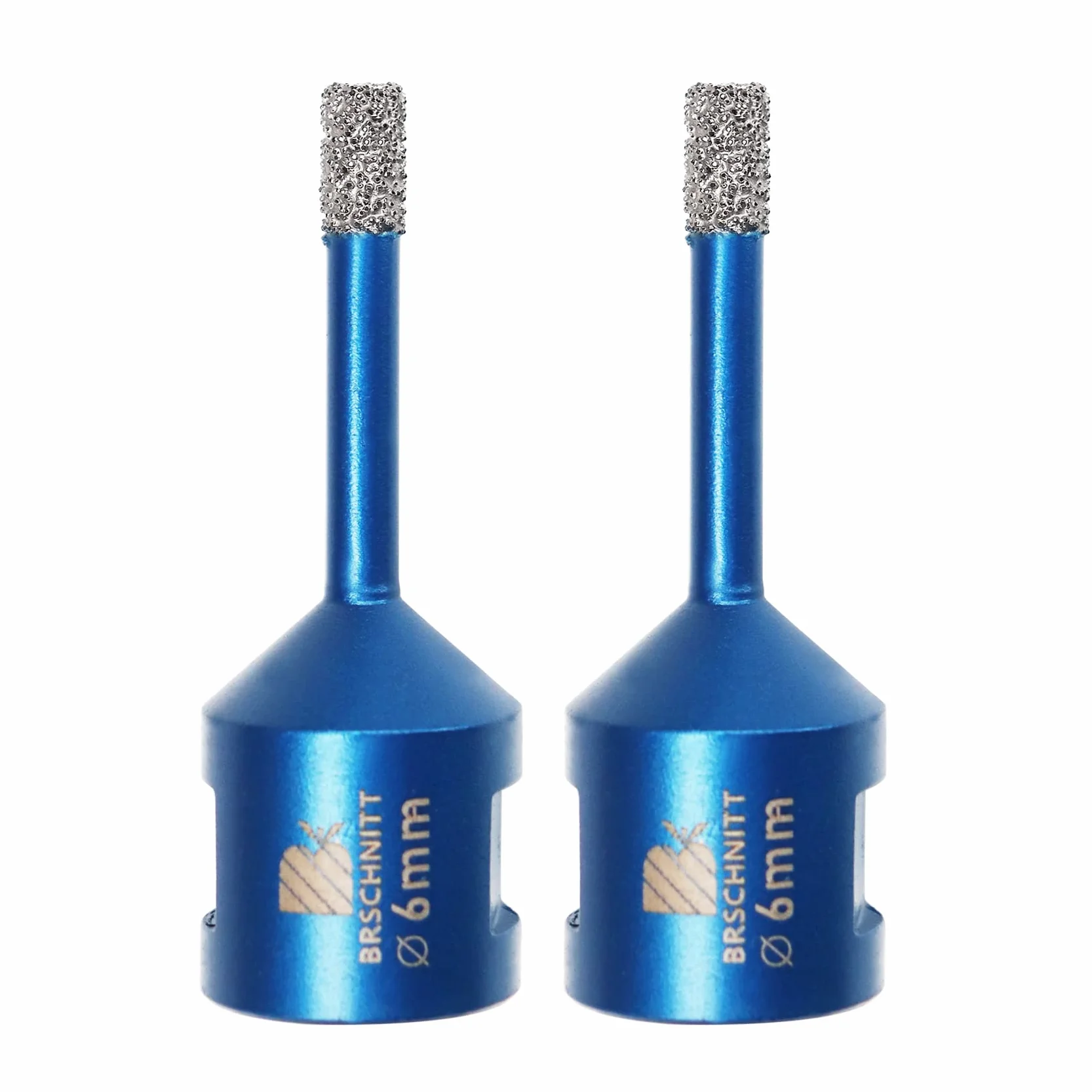 Wiertło diamentowe 6mm, BRSCHNITT 2 szt. M14 lutowane próżniowo diamentowe wiertło rdzeniowe Otwornica do płytek kamionkowych kamionkowych Ceramiczne marmurowe wiercenie granitowe, odpowiednie do szlifierek kątowych