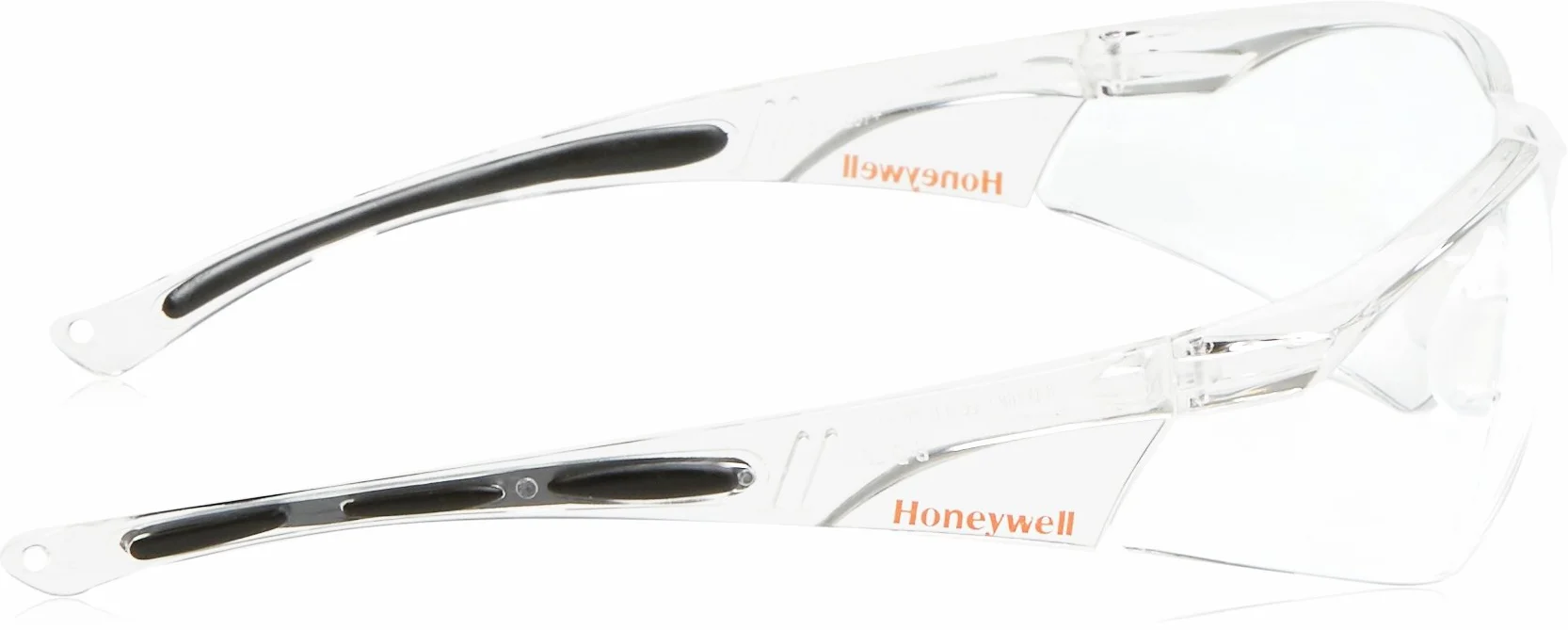 Honeywell 1015369 A800 Sportowa oprawka na okulary ochronne z przezroczystą, odporną na zarysowania soczewką, przezroczysty, miękki pasek na okulary (1 sztuka)