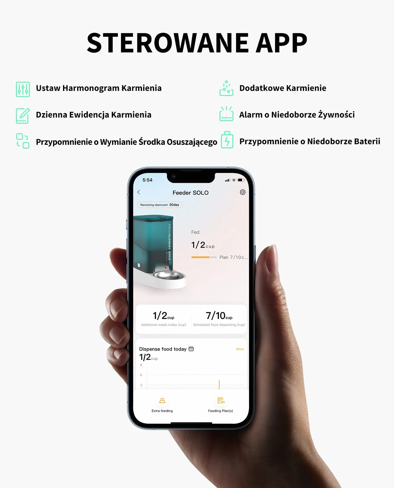 PETKIT Automatyczny Dozownik Karmy dla Kotów i Psów, 2.4G WiFi, 3L Automatyczny Podajnik Karmy dla Kotów, Kontrola APP, 1-10 Posiłków, Miska ze Stali Nierdzewnej, Kabel USB (Mlecznobiały)