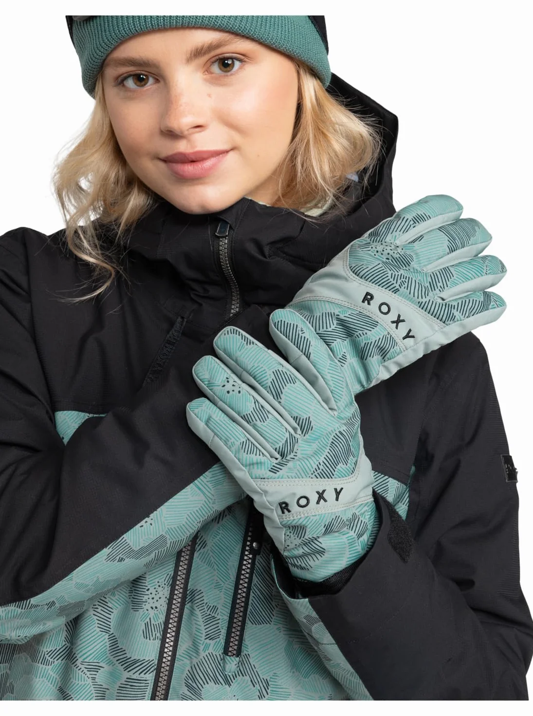 Roxy rękawice JETTY GLOVES damskie zielone S