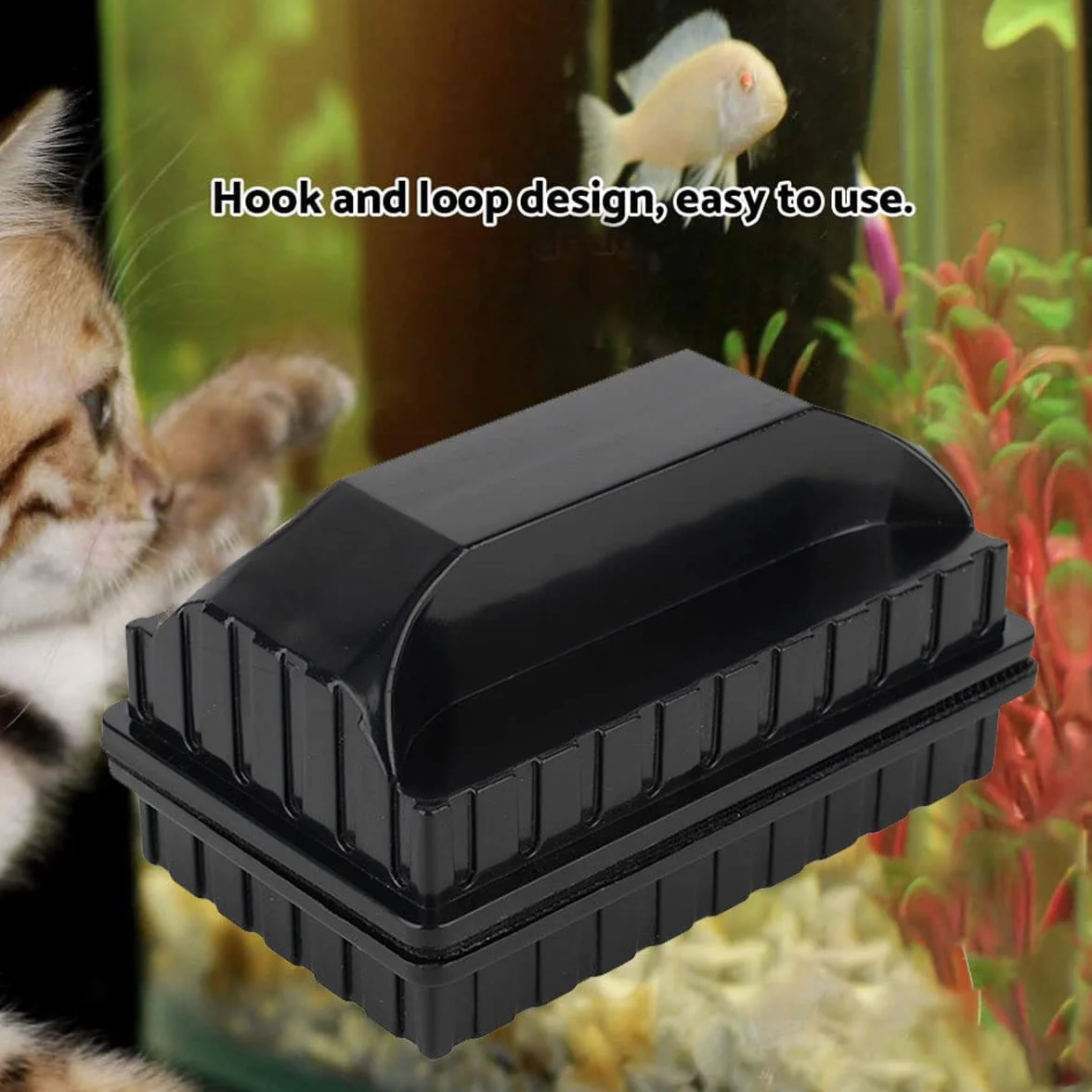 Fish Tank Glass Magnetic Brush, szczotka magnetyczna do akwarium, dwustronna szczotka magnetyczna, do czyszczenia akwarium i usuwania glonów, 1 szt. Kiuiom