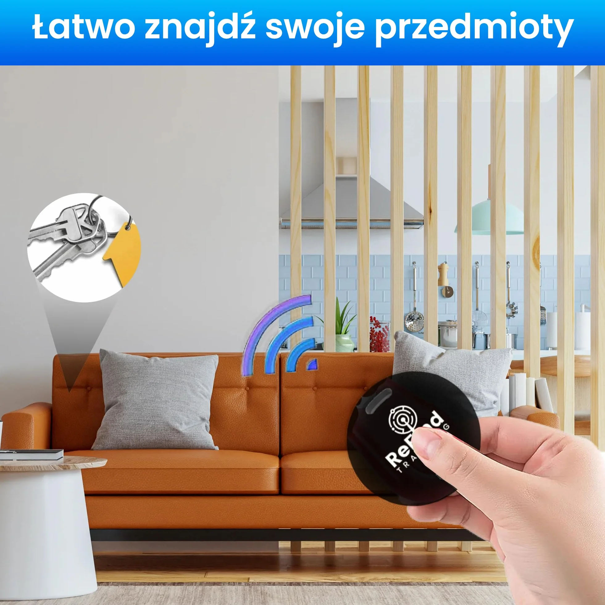 ReFind R2 Smart Tracker dla Androida i iPhone'a. Mini GPS Tag Bluetooth 5.0, Finder Kluczy. Alternatywa dla Samsung Air Tracker, dla Kluczy, Zwierząt, Portfeli i Bagażu (Czarny)